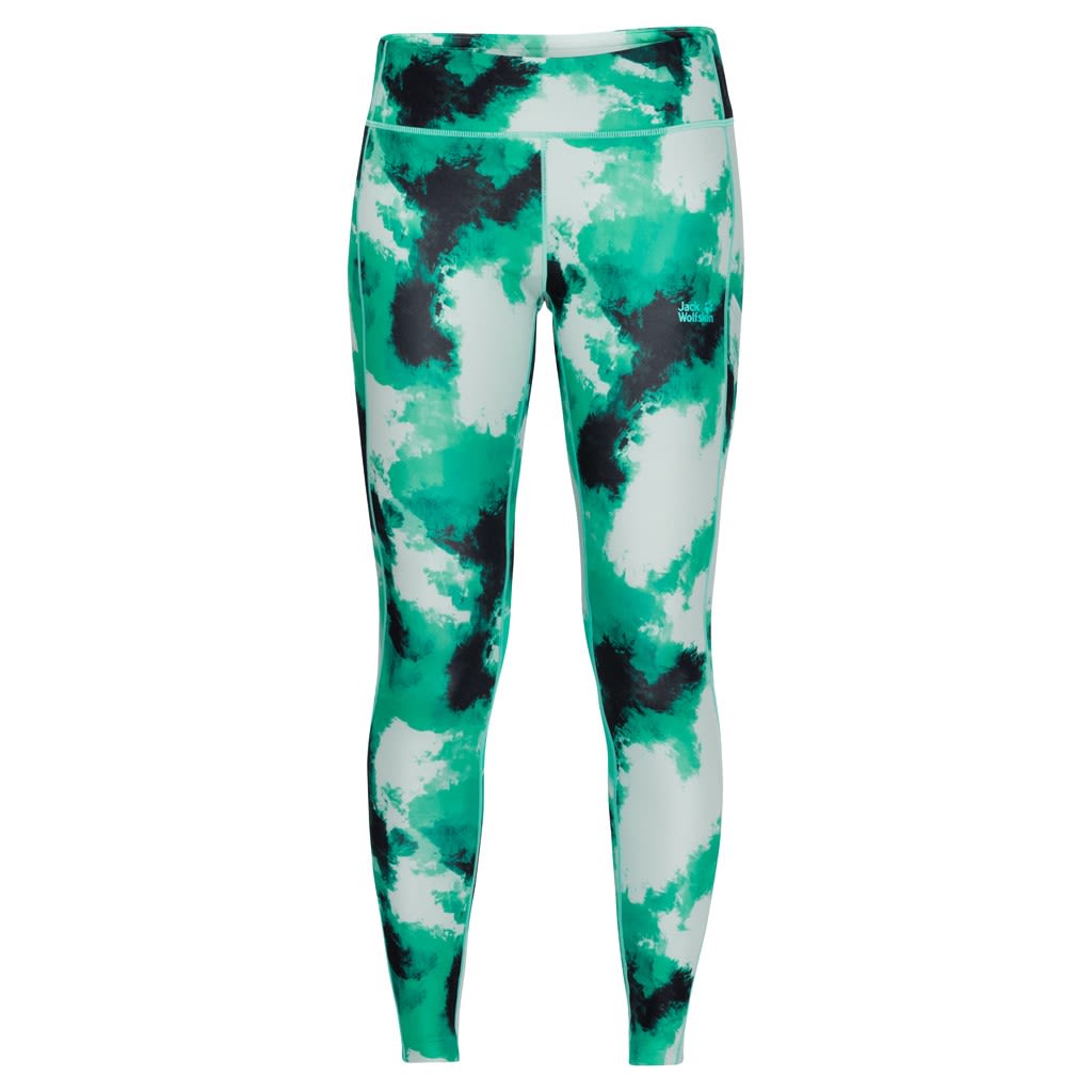 Jack Wolfskin Athletic Cloud Tights Grn- Female Leggings und Tights- Grsse S - Farbe Deep Mint All Over