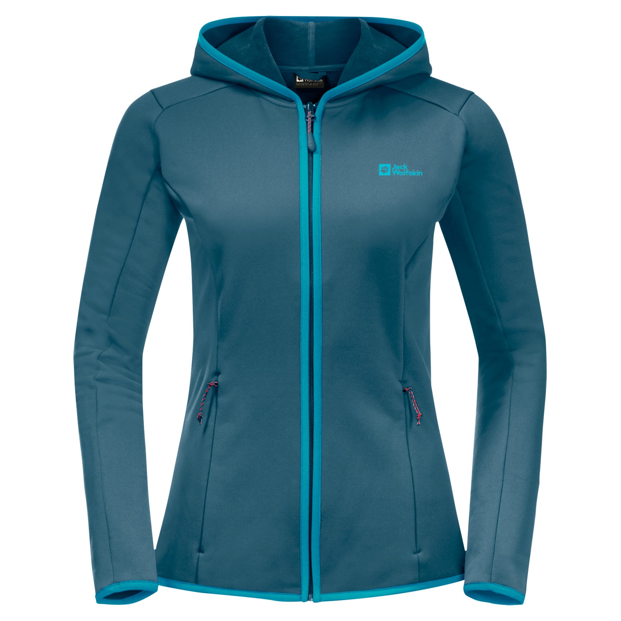 Jack Wolfskin Baiselberg Hooded Full-Zip Blau- Female Anoraks- Grsse M - Farbe Blue Coral