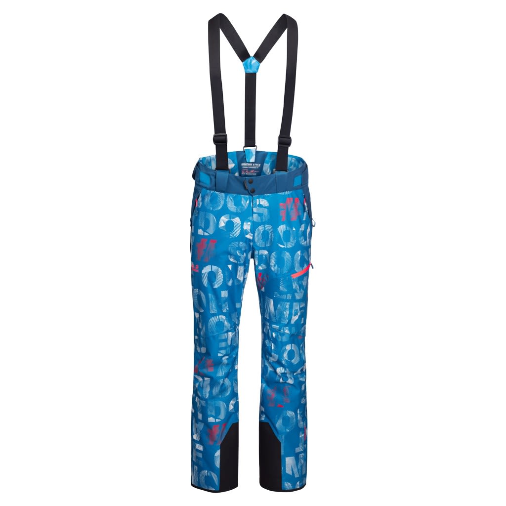 Jack Wolfskin Big Snow Pants Blau- Male Lange Hosen- Grsse 52 - Farbe Blue Pacific All Over