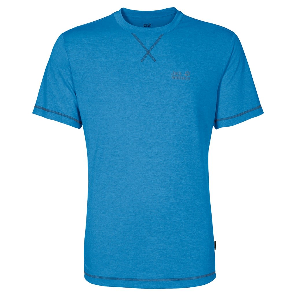 Jack Wolfskin Crosstrail T Blau- Male Kurzarm-Shirts- Grsse L - Farbe Brilliant Blue