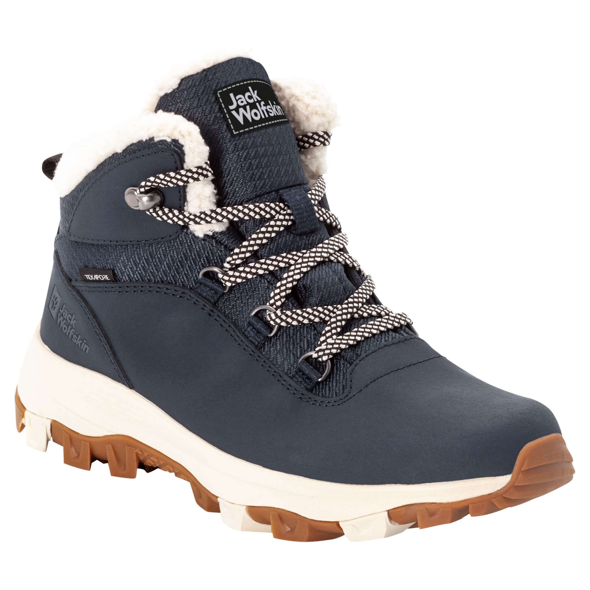 Jack Wolfskin Everquest Texapore Mid Blau- Female Wasserdichte Winterstiefel- Grsse EU 37 - Farbe Dark Blue - Off-White