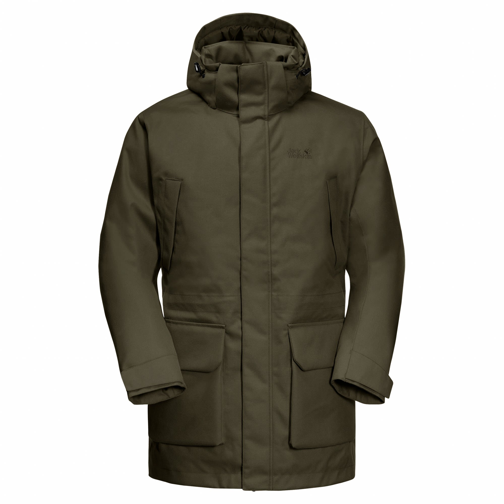 Jack Wolfskin Fierce Wind Parka Oliv- Male Daunen Regenmntel- Grsse XL - Farbe Bonsai Green
