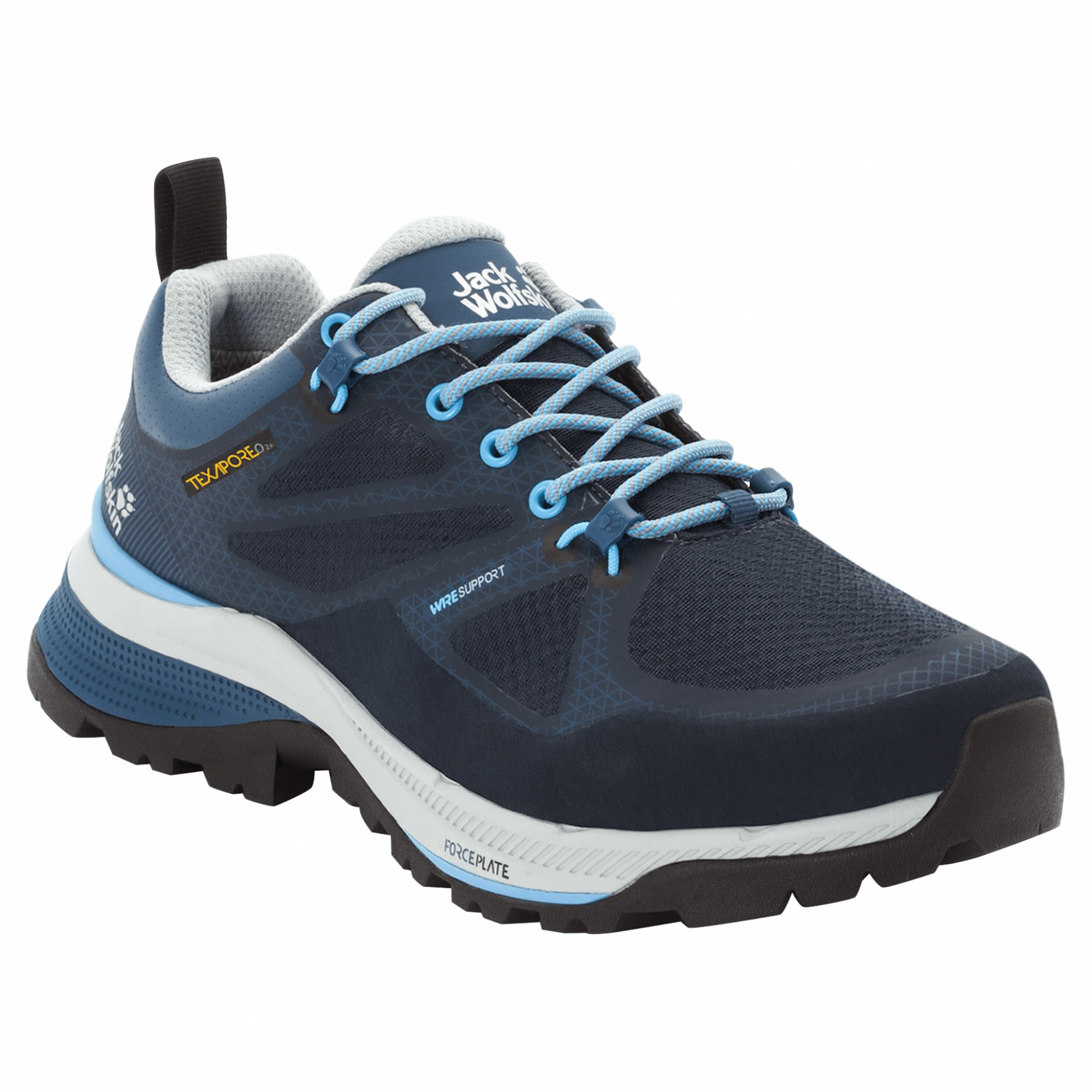 Jack Wolfskin Force Striker Texapore Low Blau- Female Hiking- und Approach-Schuhe- Grsse EU 40-5 - Farbe Dark Blue - Light Blue