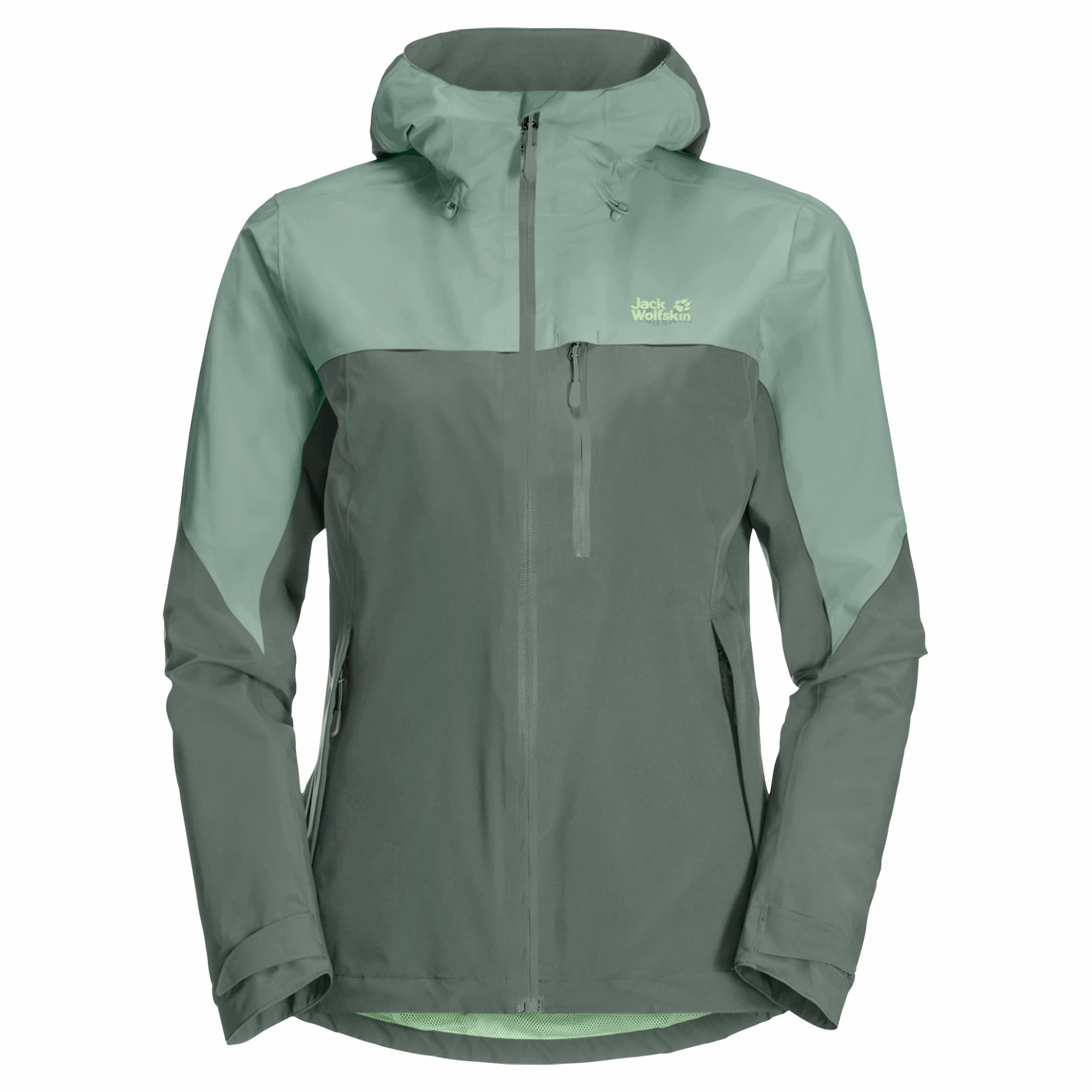 Jack Wolfskin GO Hike Jacket Colorblock- Female Anoraks- Grsse L - Farbe Hedge Green