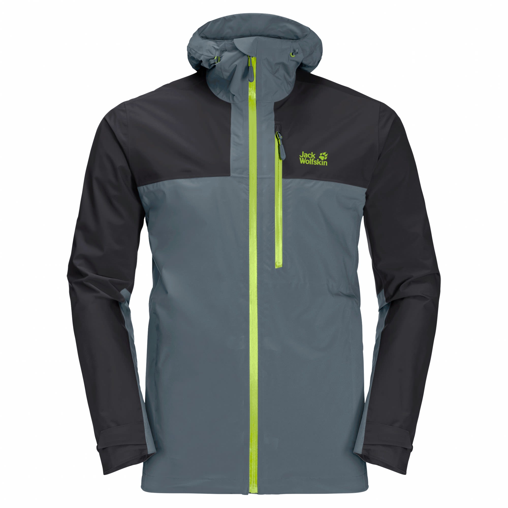 Jack Wolfskin GO Hike Jacket Colorblock- Male Anoraks- Grsse M - Farbe Storm Grey