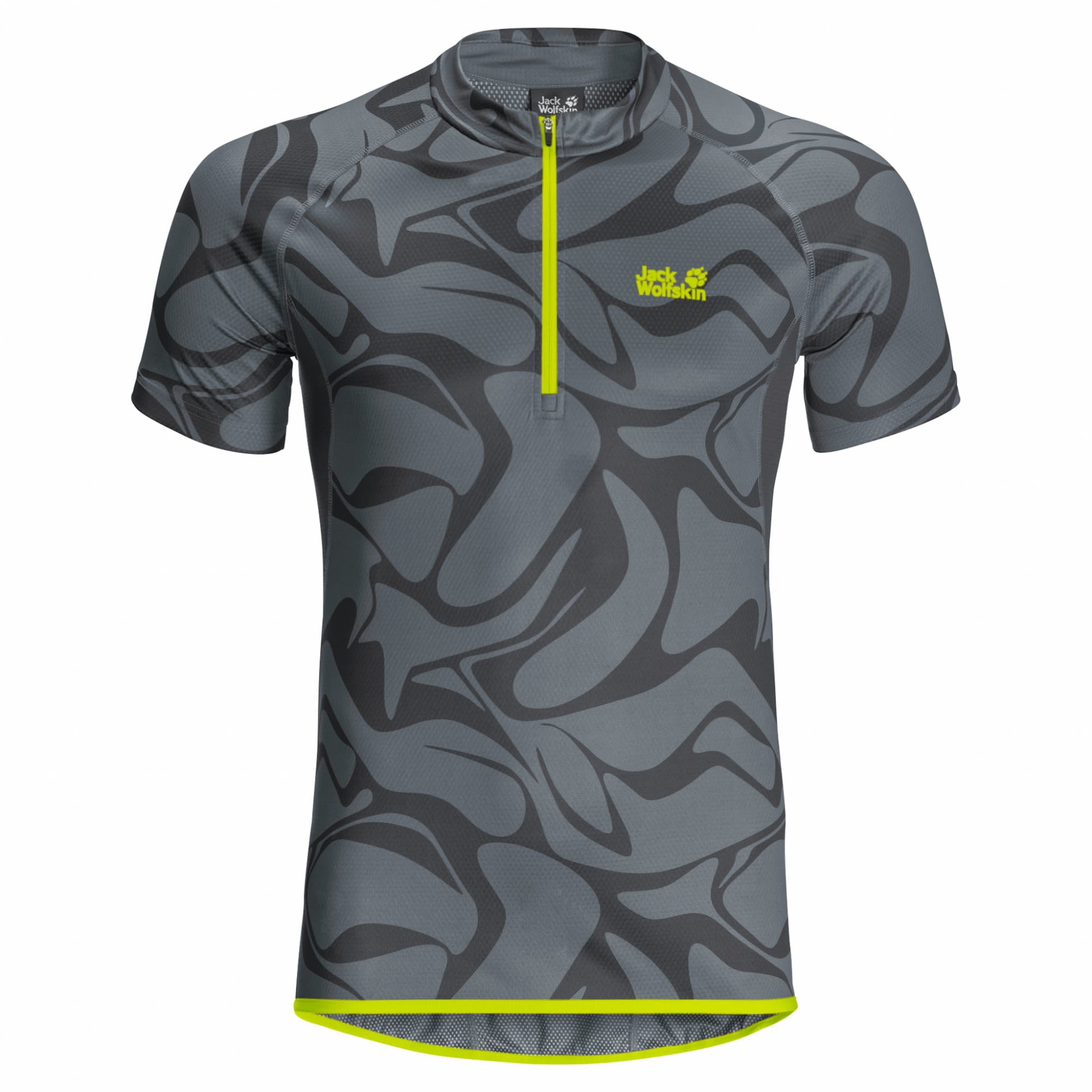 Jack Wolfskin Gradient T Grau- Male Kurzarm-Shirts- Grsse XL - Farbe Storm Grey All Over