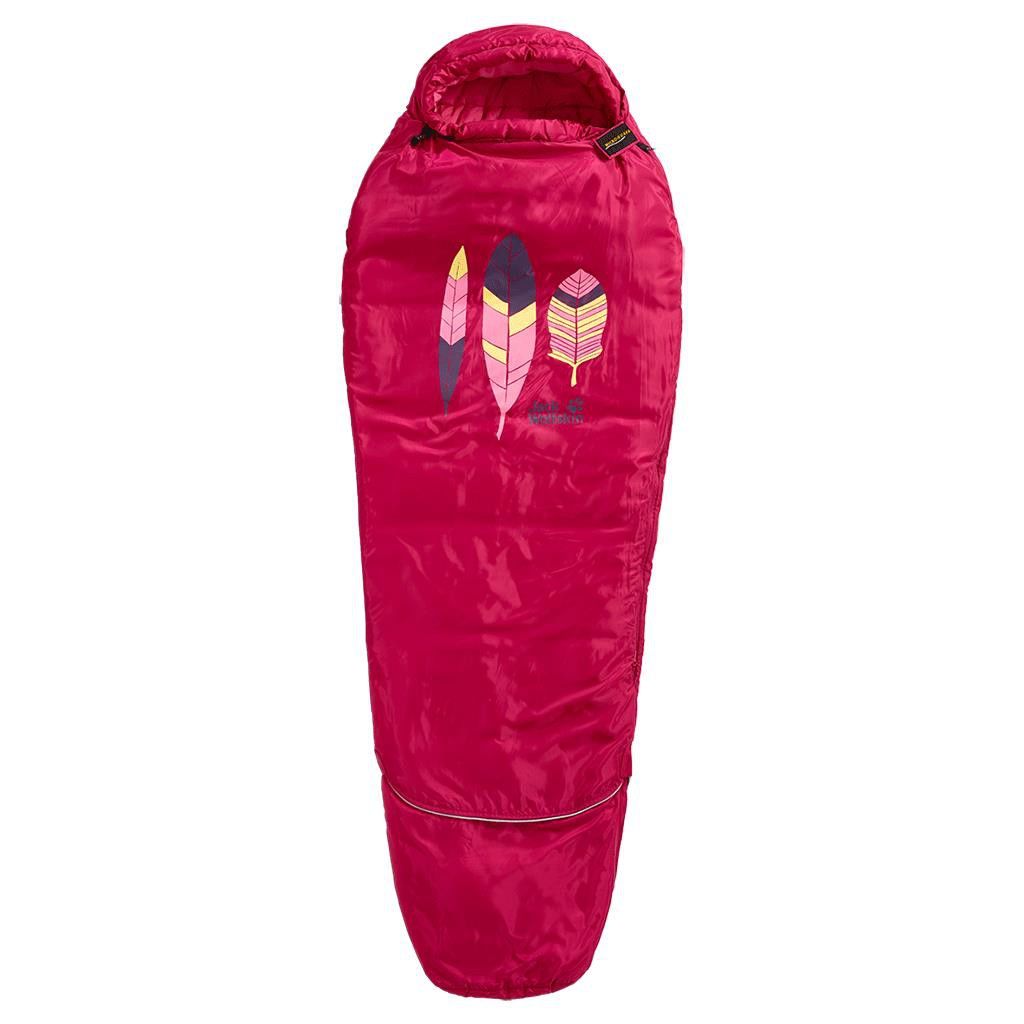 Jack Wolfskin Grow Up Kids Rot- Kunstfaserschlafscke- Grsse 130-170 cm - RV links - Farbe Azalea Red