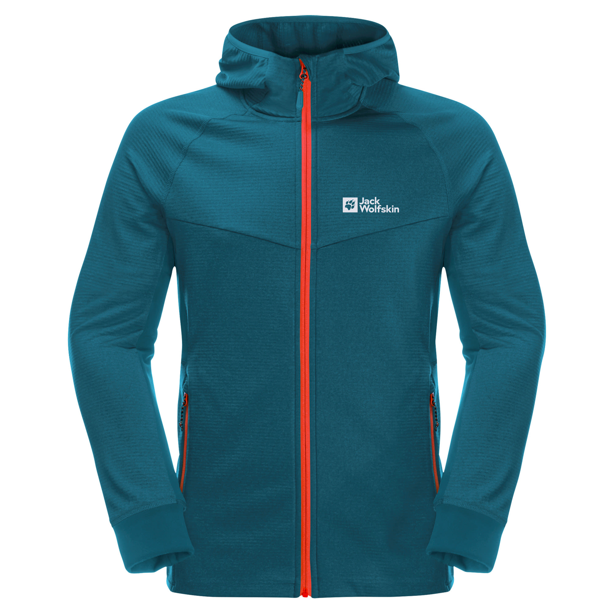 Jack Wolfskin Hydro Grid Hooded Full-Zip Blau- Male Anoraks- Grsse S - Farbe Blue Coral
