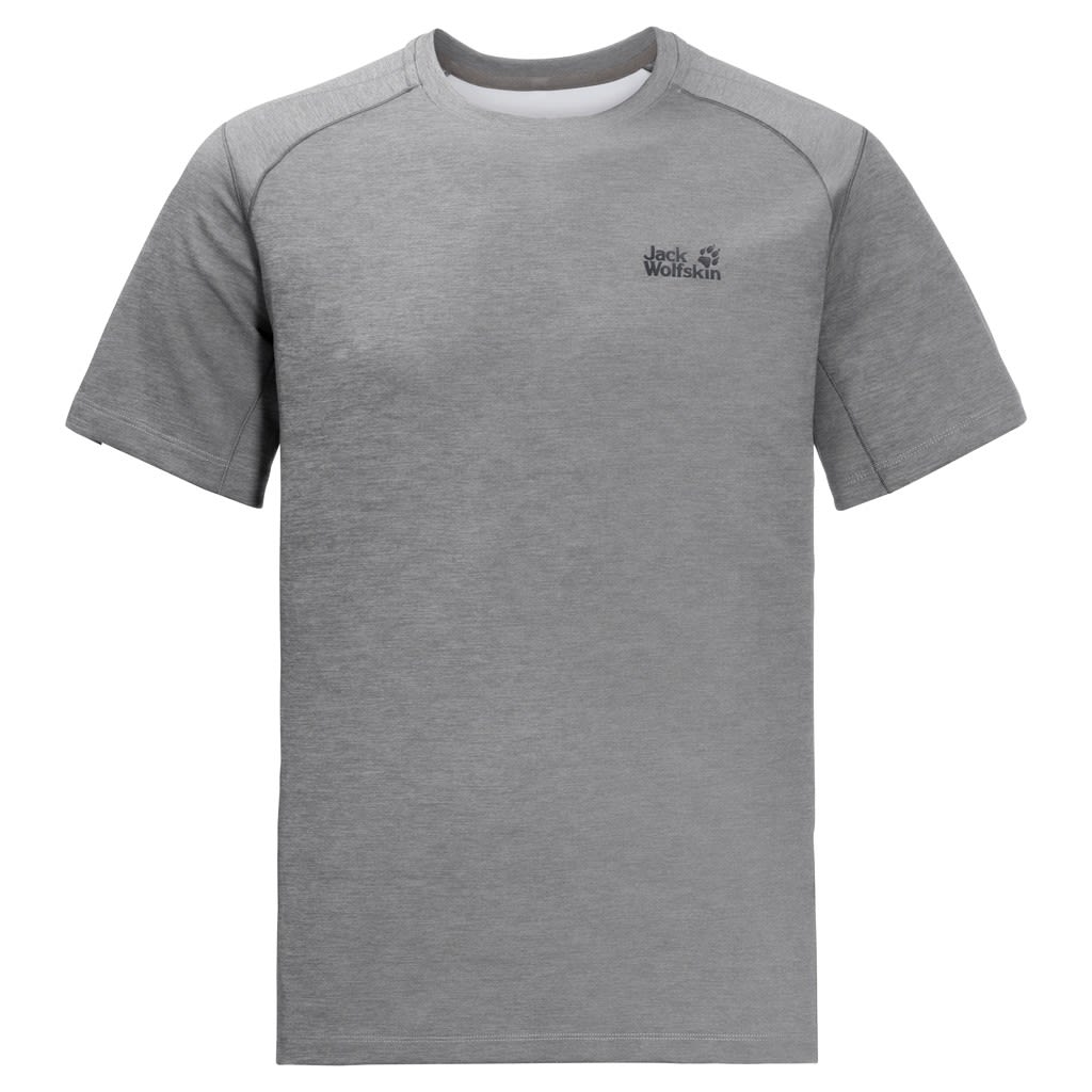 Jack Wolfskin Hydropore XT Grau- Male Kurzarm-Shirts- Grsse M - Farbe Alloy