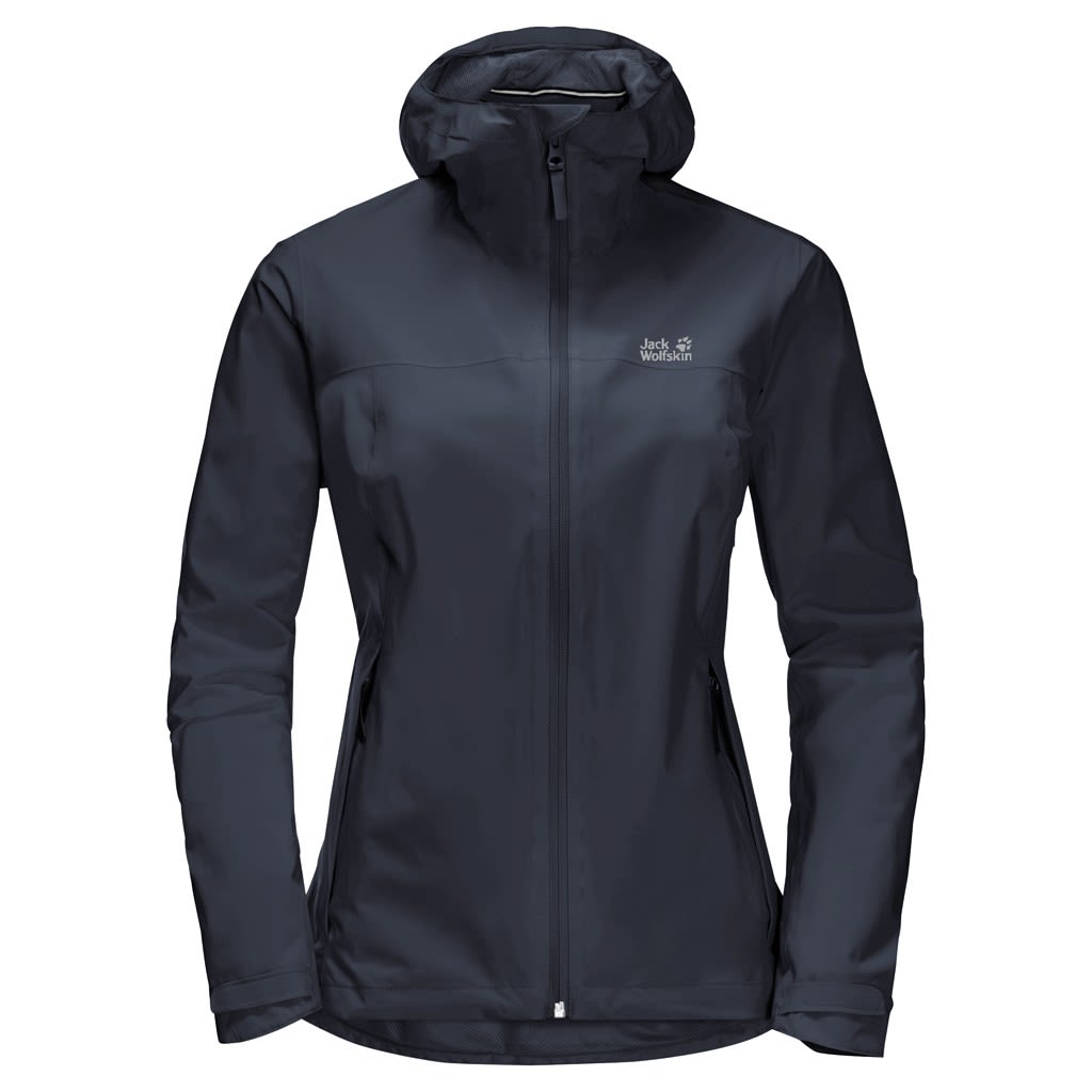 Jack Wolfskin JWaterproof Shell Blau- Female Regenjacken und Hardshells- Grsse XS - Farbe Night Blue