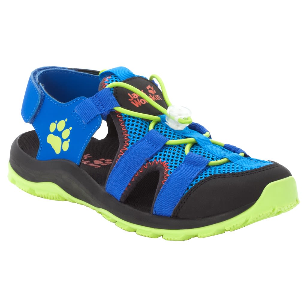 Jack Wolfskin Kids Outdoor Action Sandal Blau - Grn- Freizeitschuhe- Grsse EU 30 - Farbe Blue - Lime