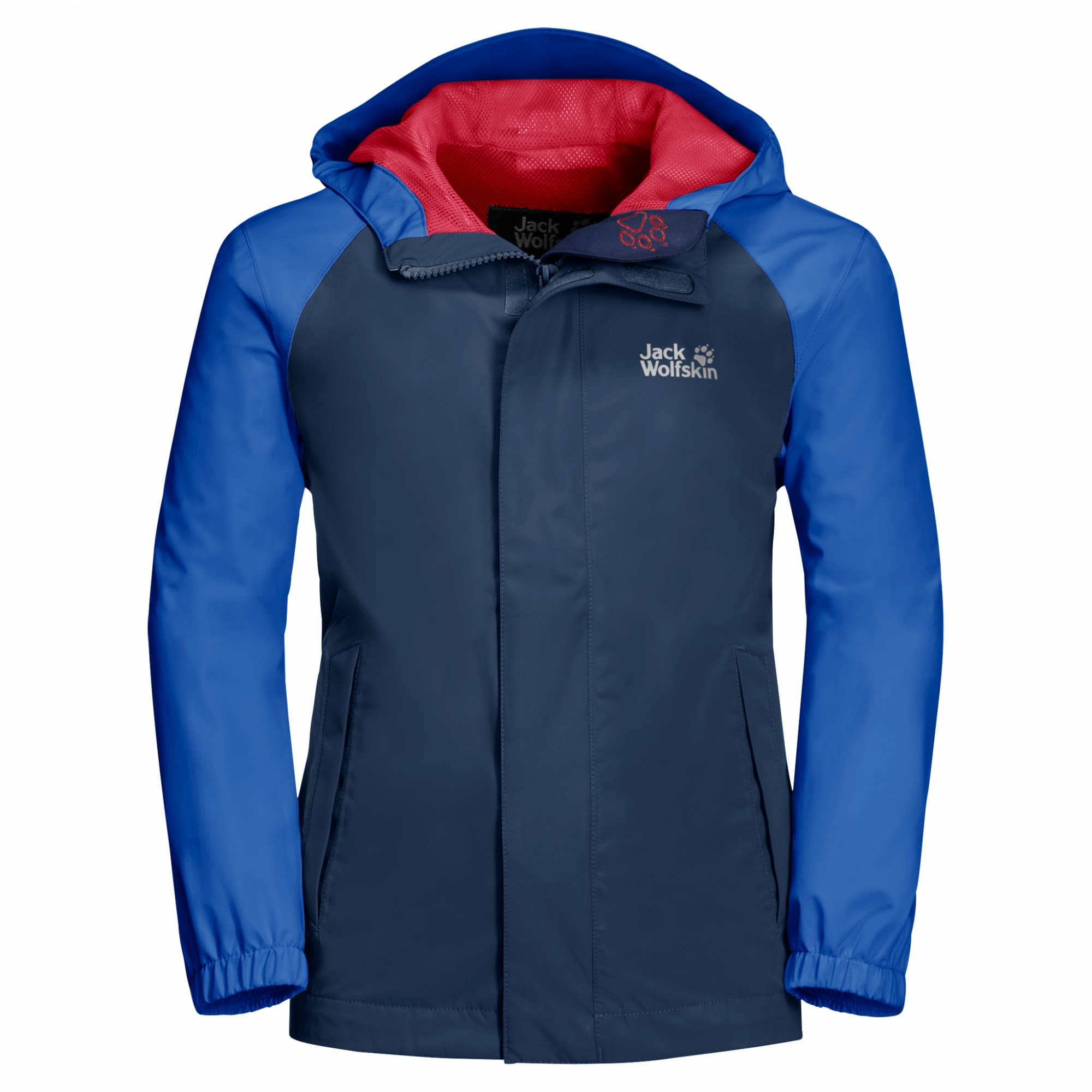 Jack Wolfskin Kids Tucan Jacket Colorblock - Blau- Anoraks- Grsse 104 - Farbe Dark Indigo