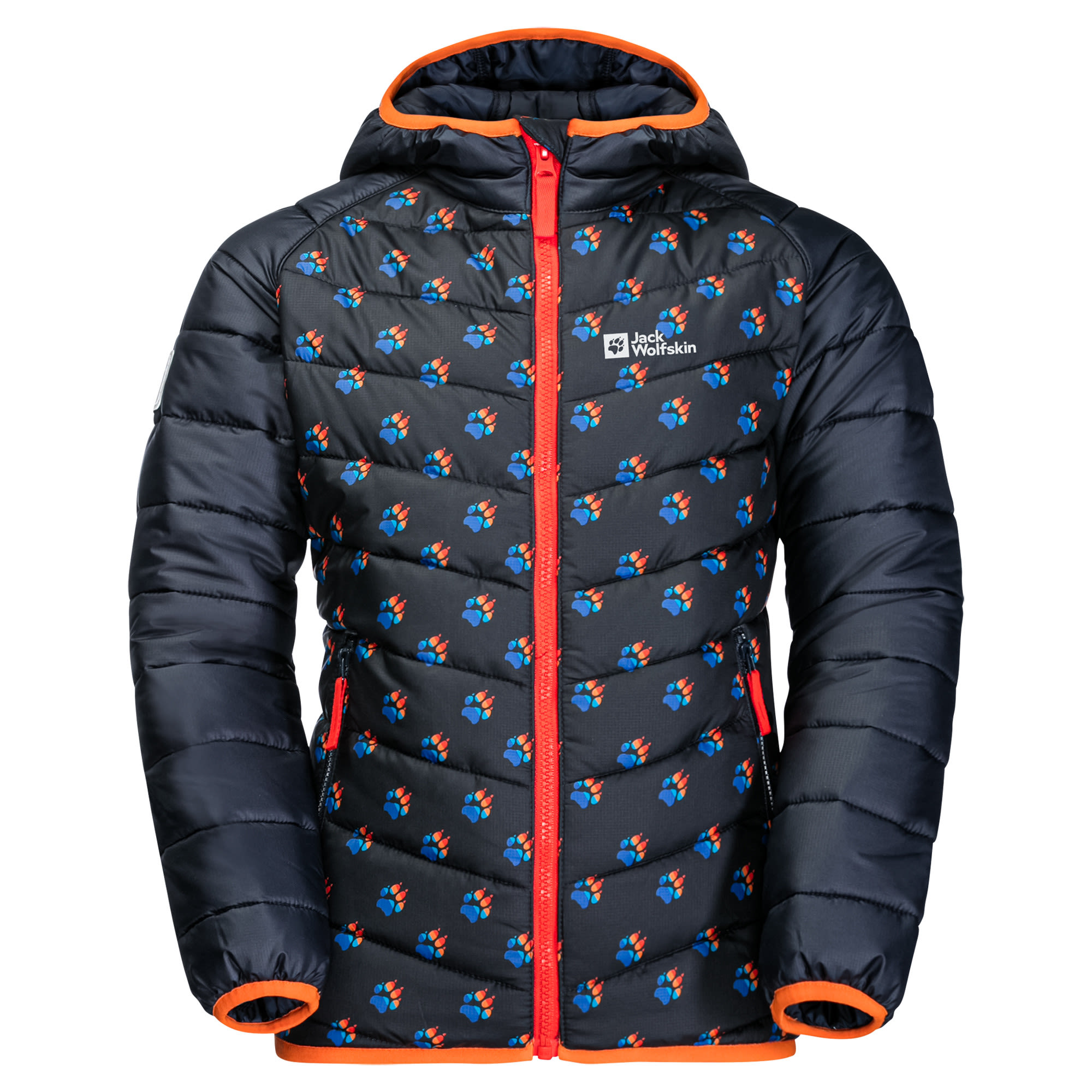 Jack Wolfskin Kids Zenon Print Jacket Blau- Anoraks- Grsse 92 - Farbe Night Blue All Over