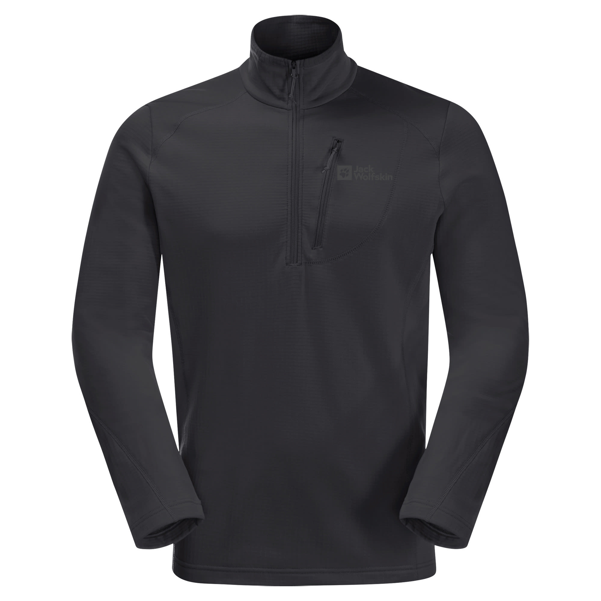 Jack Wolfskin Kolbenberg HZ Schwarz- Male Fleece- und Powerstretch-Pullover- Grsse S - Farbe Black