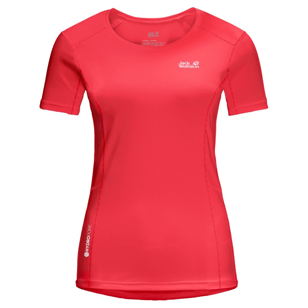Jack Wolfskin Narrows T Rot- Female Kurzarm-Shirts- Grsse M - Farbe Tulip Red