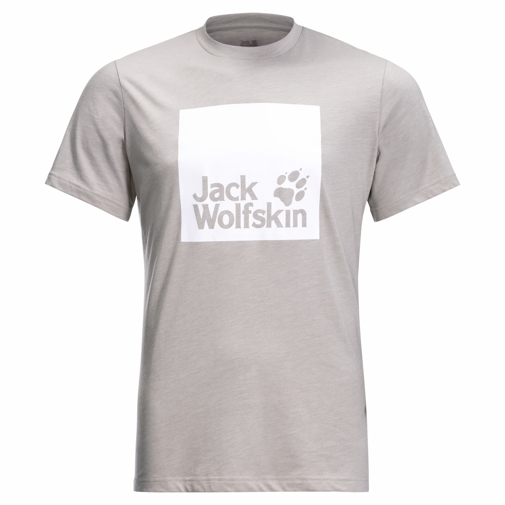Jack Wolfskin Ocean Logo T Grau- Male Kurzarm-Shirts- Grsse L - Farbe Ash Grey