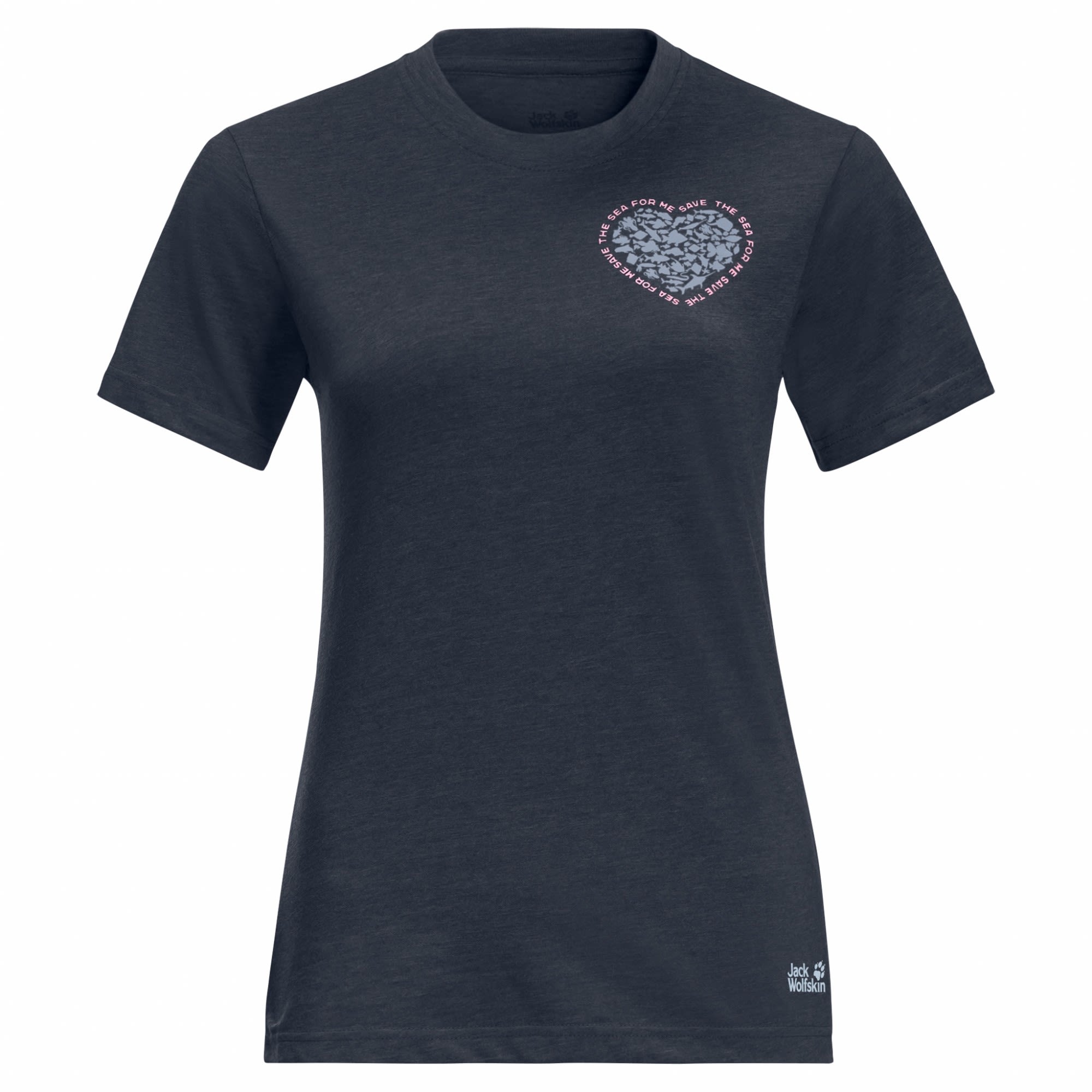 Jack Wolfskin Ocean Soul Tee Blau- Female Kurzarm-Shirts- Grsse XS - Farbe Night Blue
