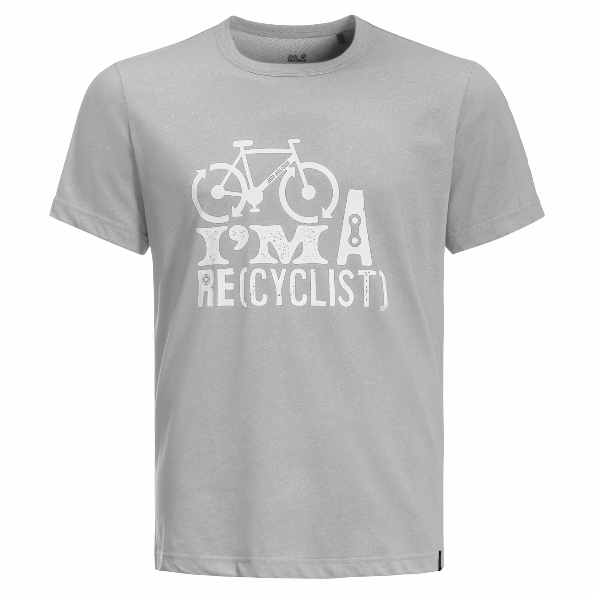 Jack Wolfskin Ocean Trail T Grau- Male Kurzarm-Shirts- Grsse S - Farbe Alloy