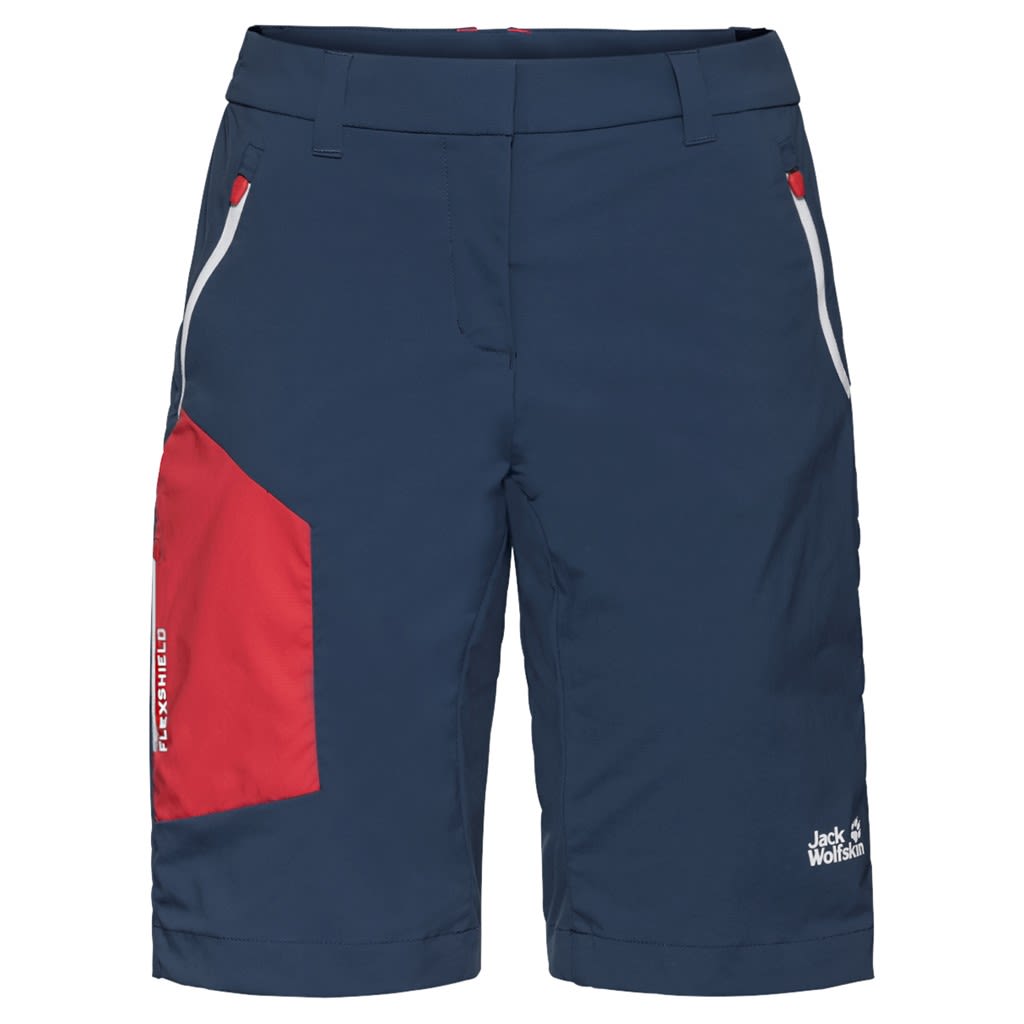 Jack Wolfskin Overland Shorts (Vorgngermodell) Blau - Rot- Female Hosen- Grsse 36 - Regular - Farbe Dark Indigo