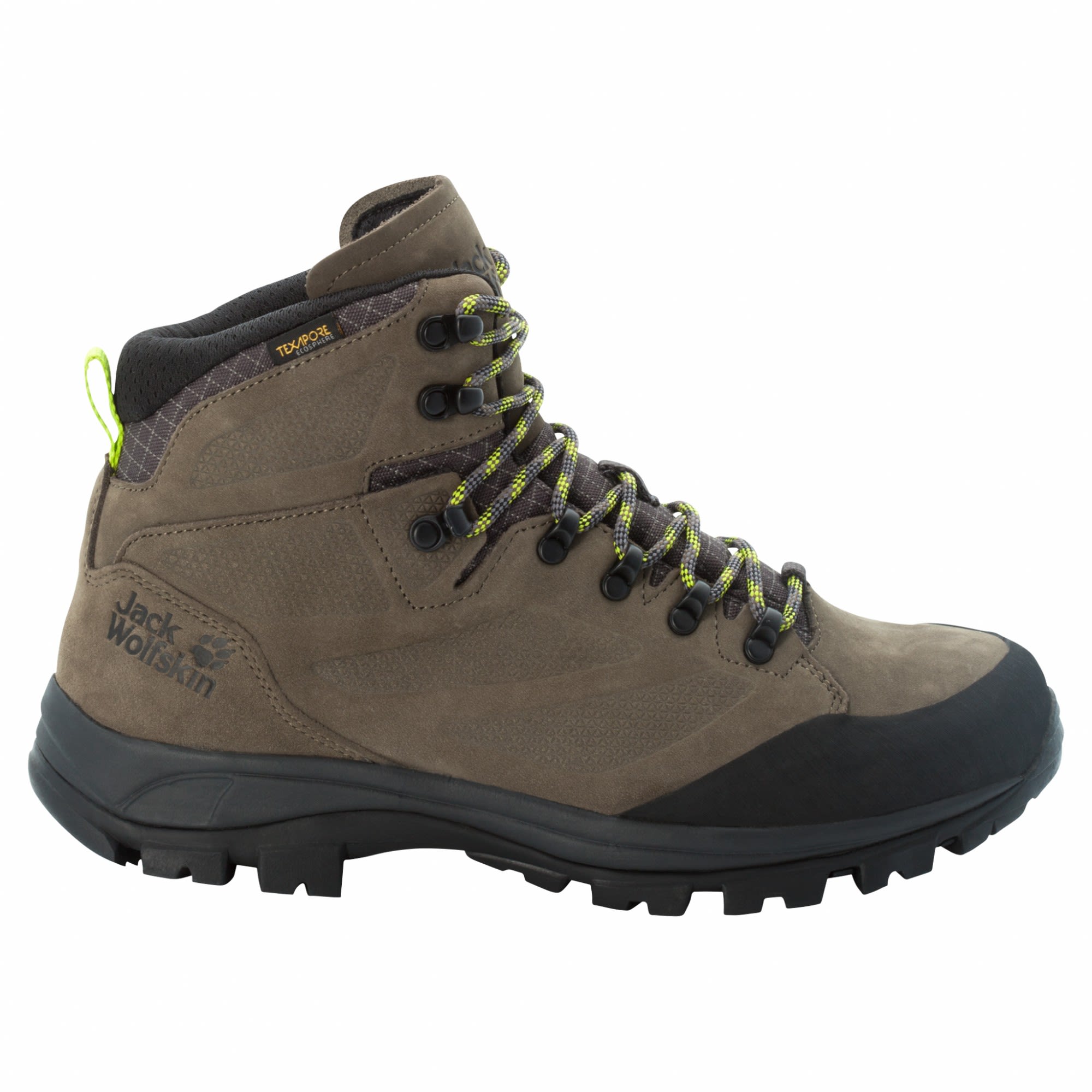 Jack Wolfskin Rebellion Texapore Mid Oliv- Male Wander- und Trekkingstiefel- Grsse EU 39-5 - Farbe Khaki - Phantom