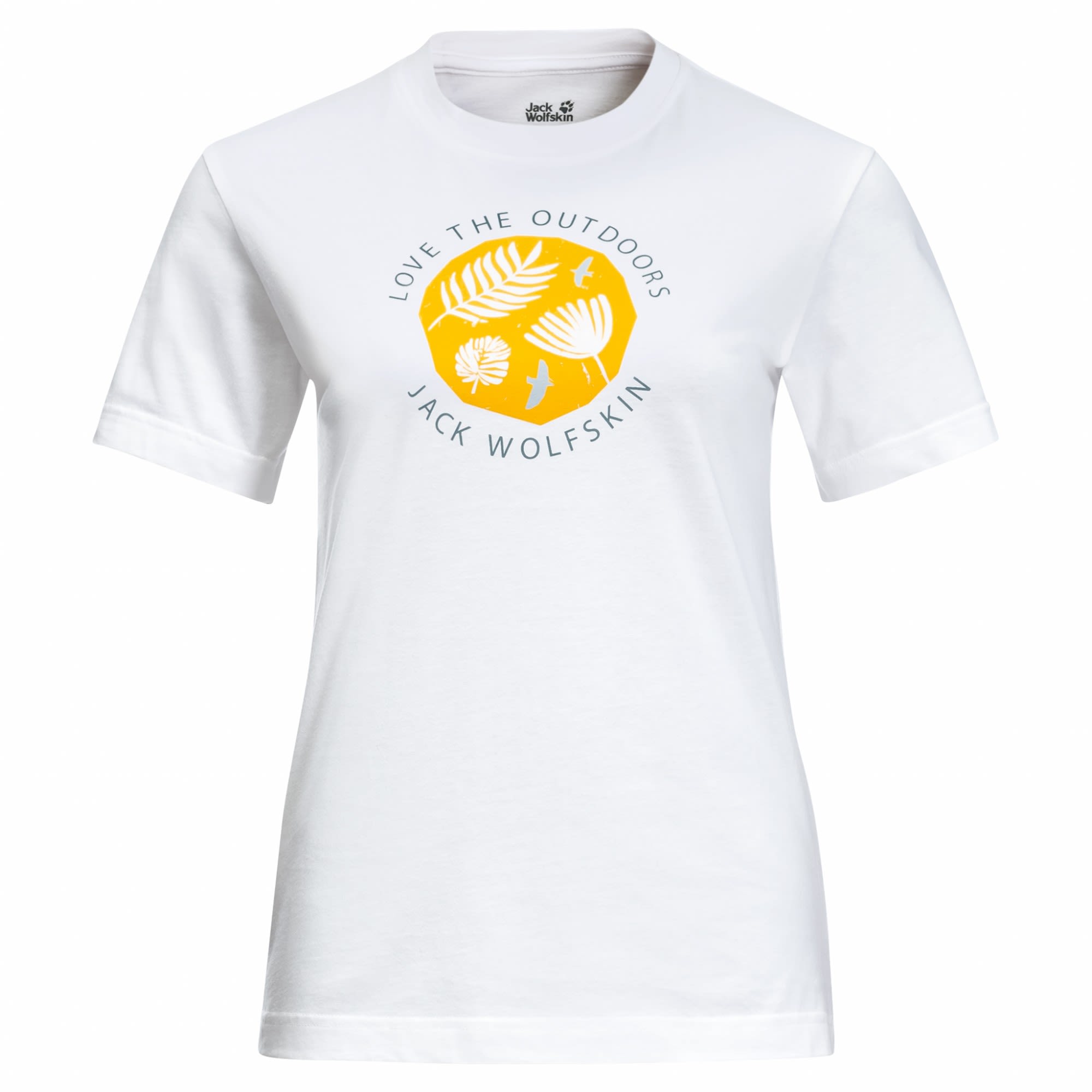 Jack Wolfskin Wild Flower T Weiss- Female Kurzarm-Shirts- Grsse M - Farbe White Rush
