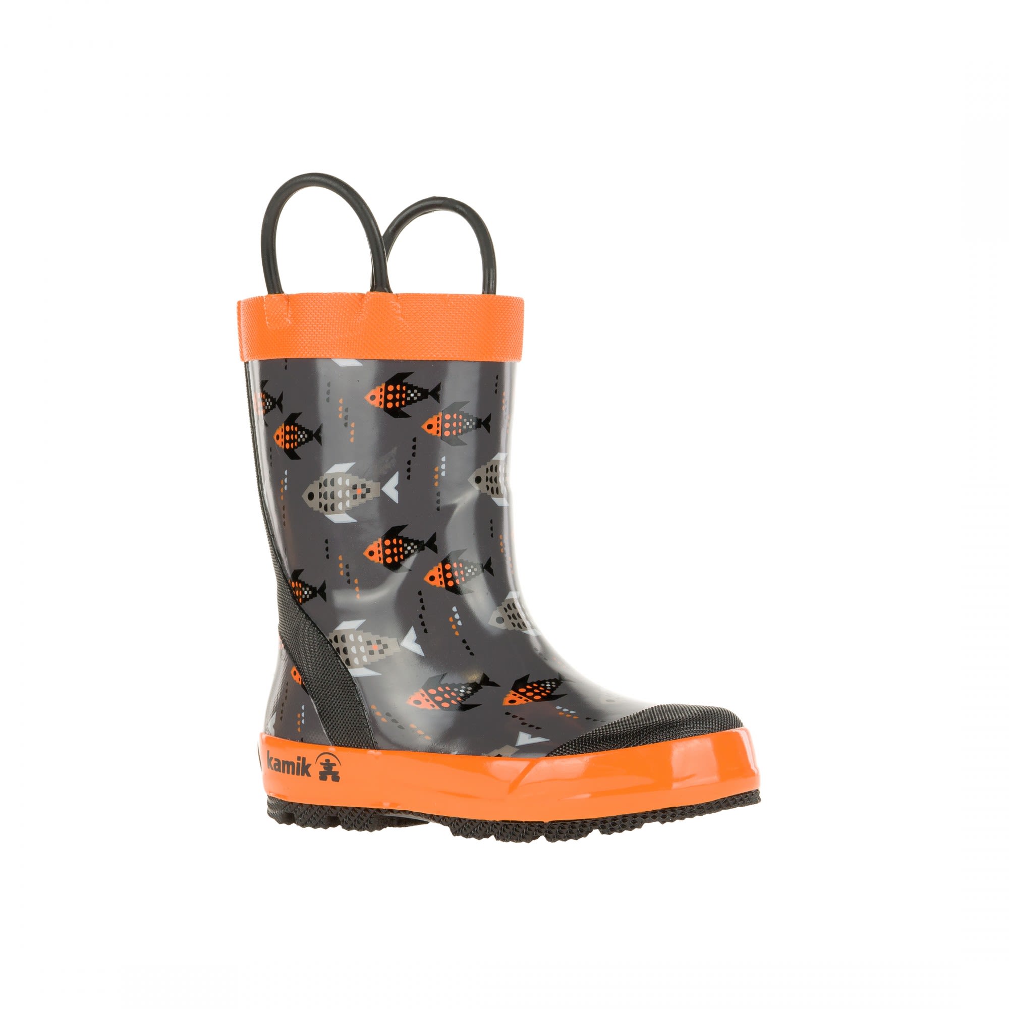 Kamik Kids Fishride Grau- Gummistiefel- Grsse EU 23 - Farbe Charcoal