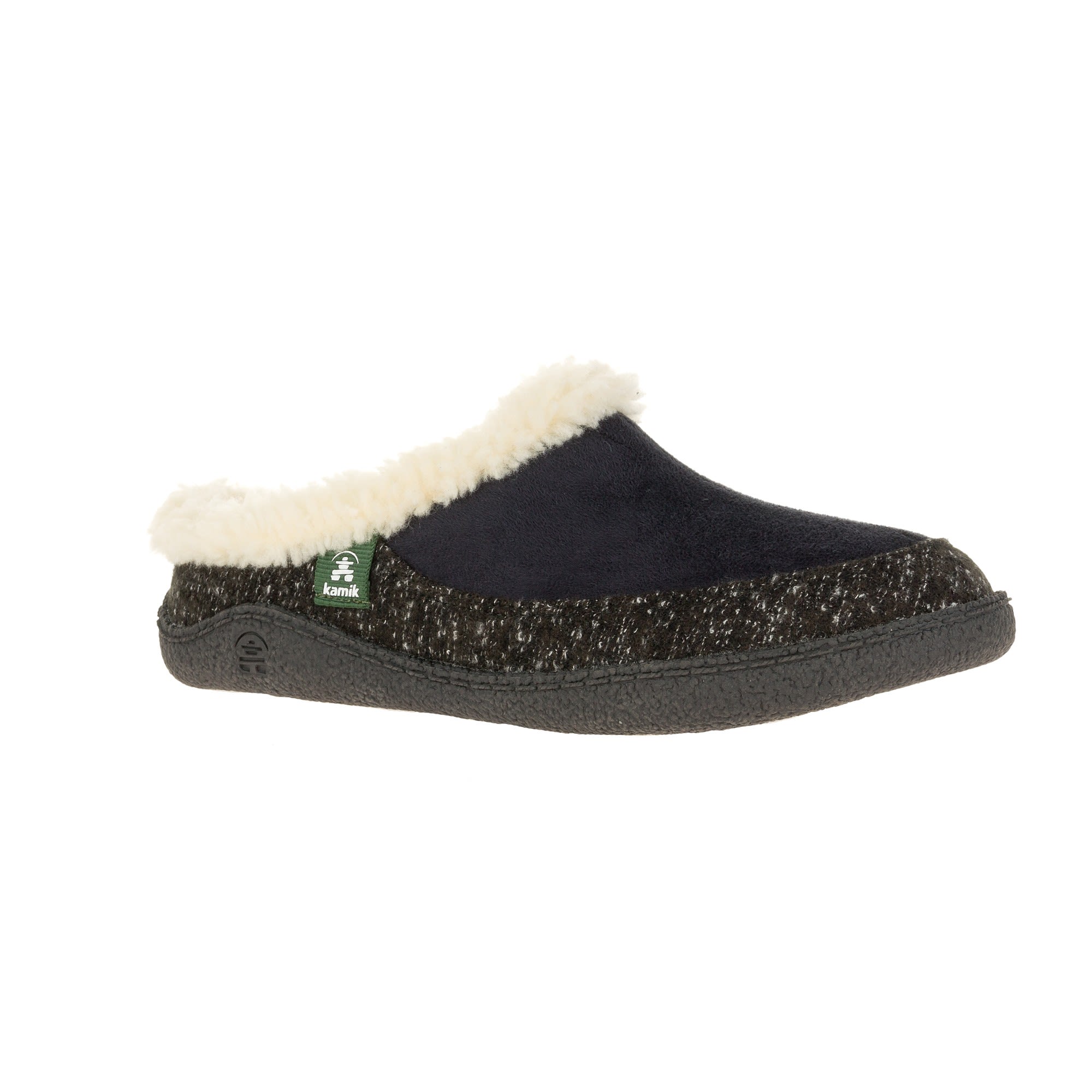 Kamik Nutmeg Schwarz- Female Haus- und Httenschuhe- Grsse EU 36 - Farbe Black - White
