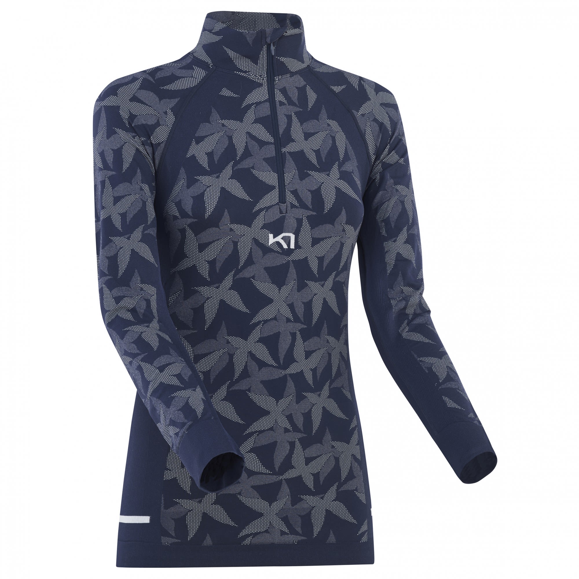 Kari Traa Butterfly Half-Zip Blau- Female Langarm-Shirts- Grsse L-Xl - Farbe Marin
