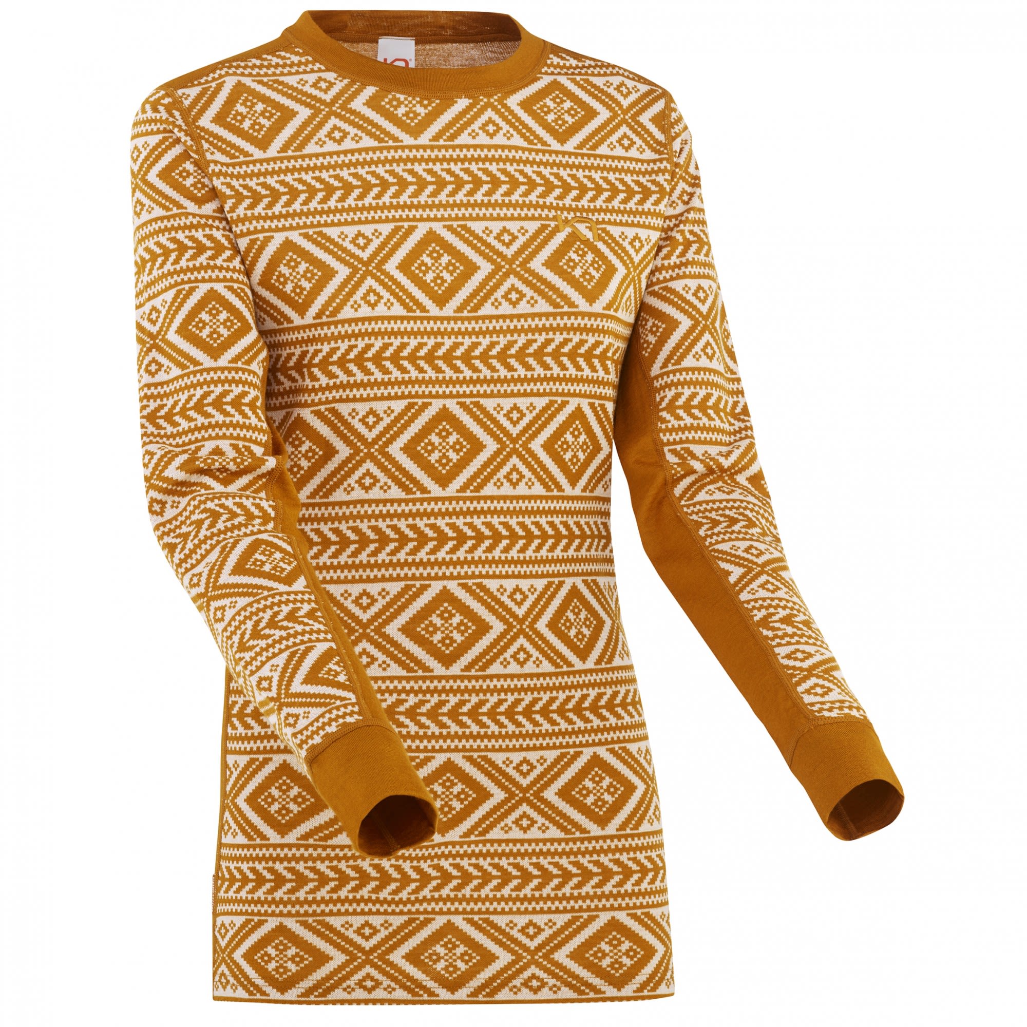 Kari Traa Floke Long-Sleeve Orange- Female Merino Langarm-Shirts- Grsse S - Farbe Haze