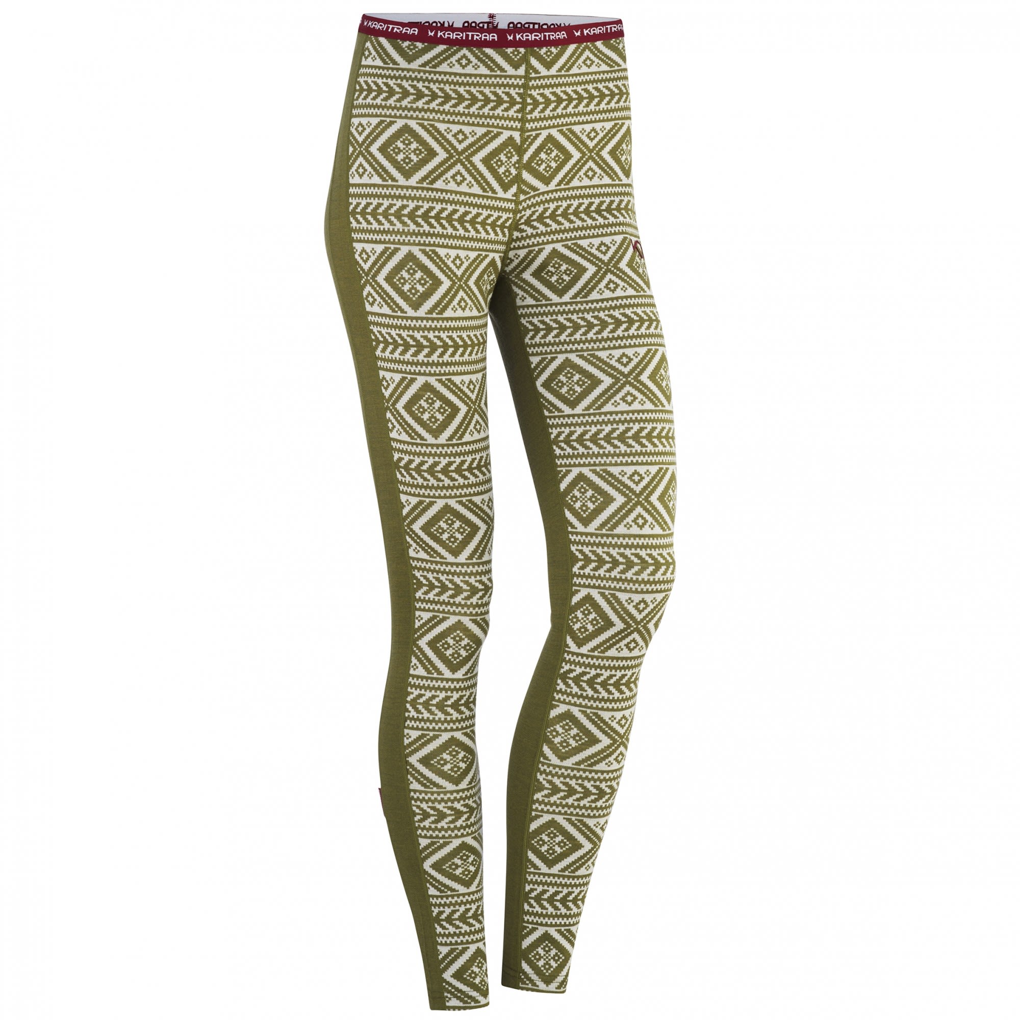 Kari Traa Floke Pant Grn- Female Merino Lange Unterhosen- Grsse M - Farbe Tweed