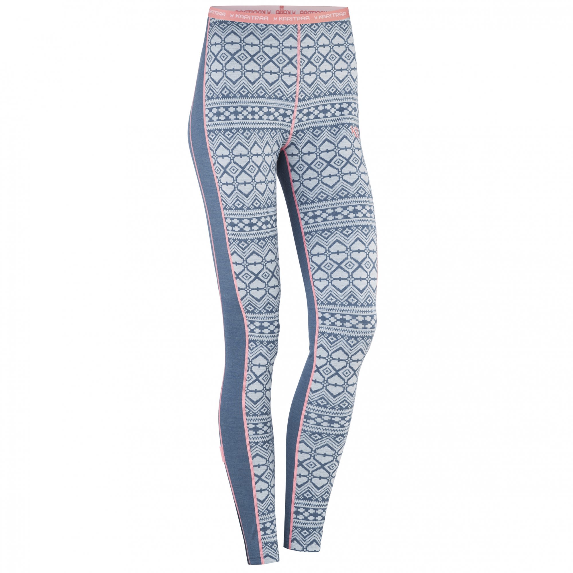 Kari Traa Hjerte Pant Blau- Female Merino Lange Unterhosen- Grsse M - Farbe Sail