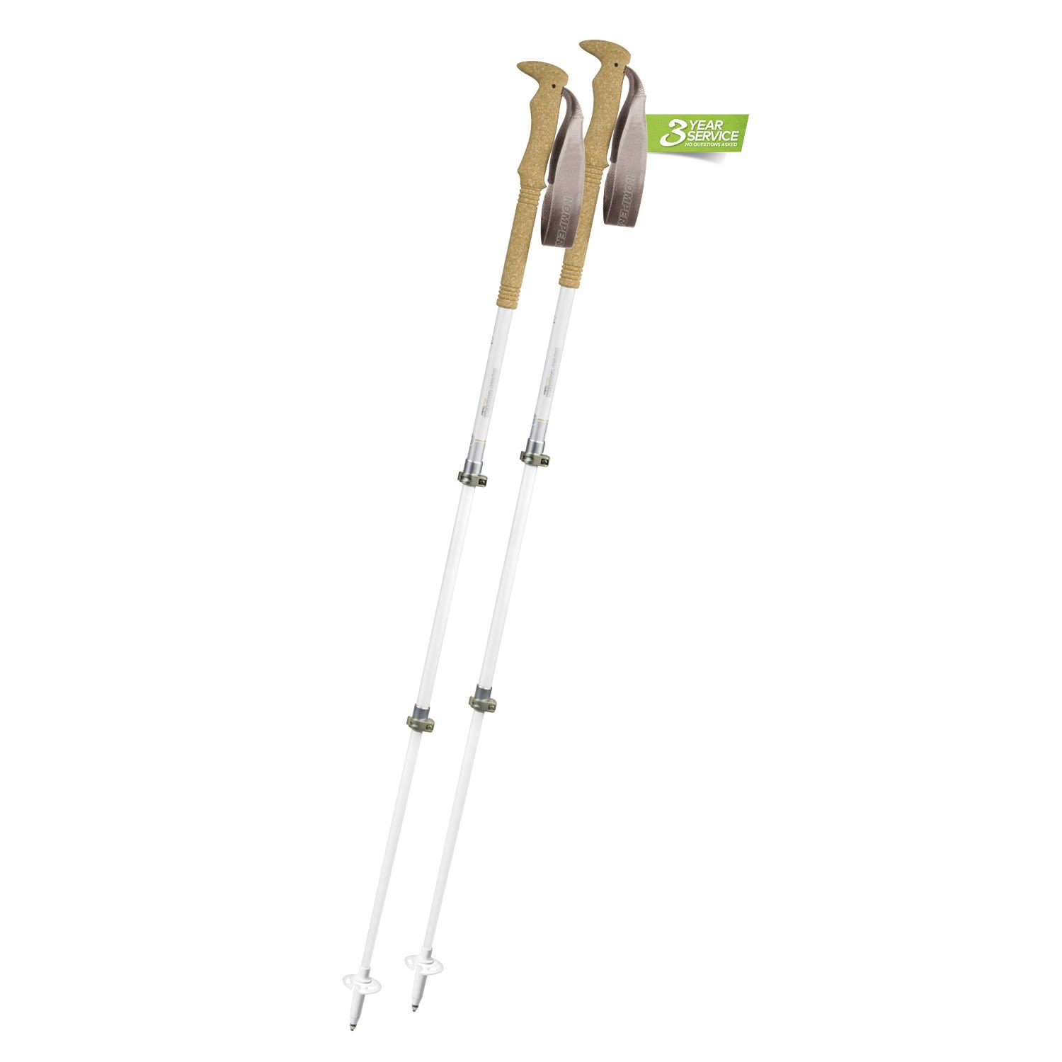 Komperdell Borea Carbon Pro Weiss- Wander- und Trekkingstcke- Grsse 90 - 120 cm - Farbe White - Titan unter Komperdell