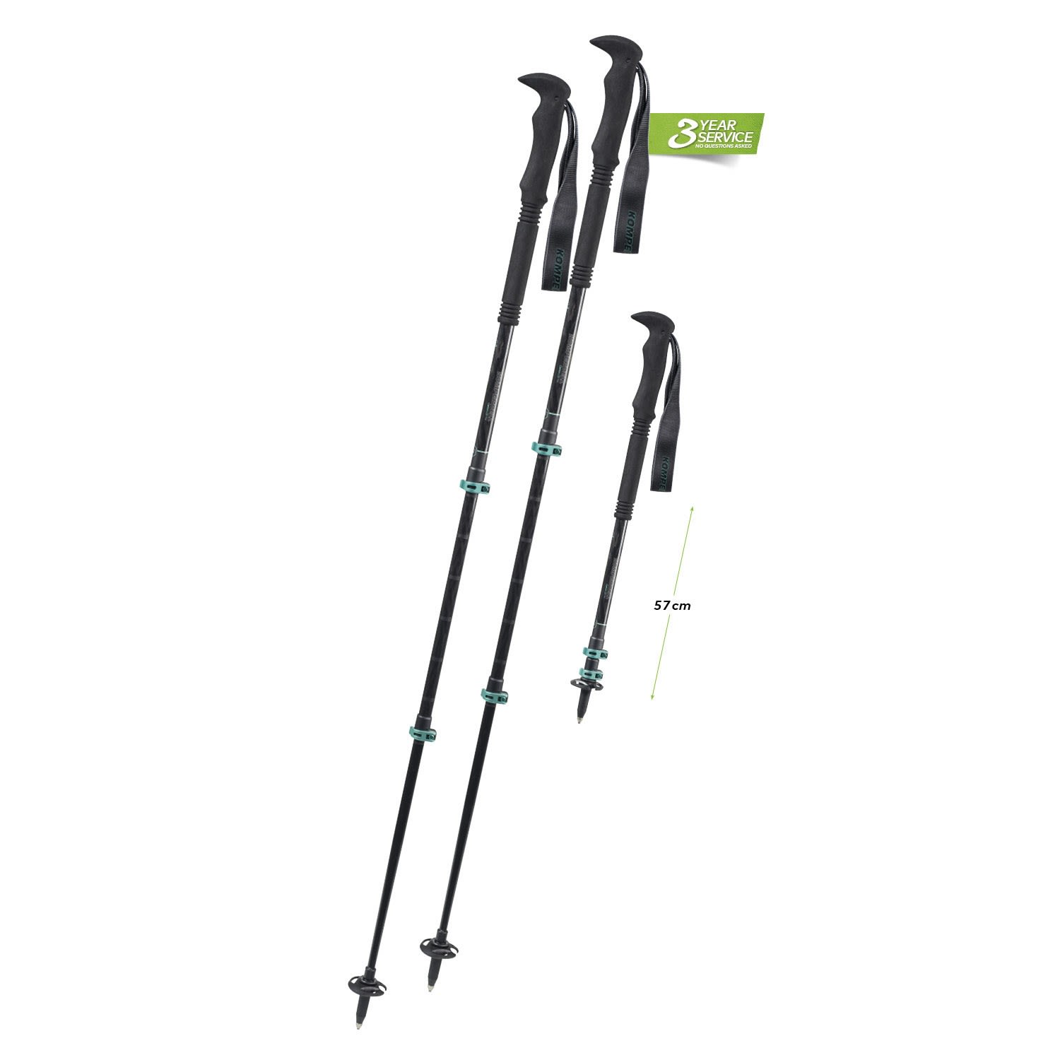 Komperdell Carbon C3 Pro Compact Schwarz- Wander- und Trekkingstcke- Grsse 90 - 120 cm - Farbe Black - Mint unter Komperdell