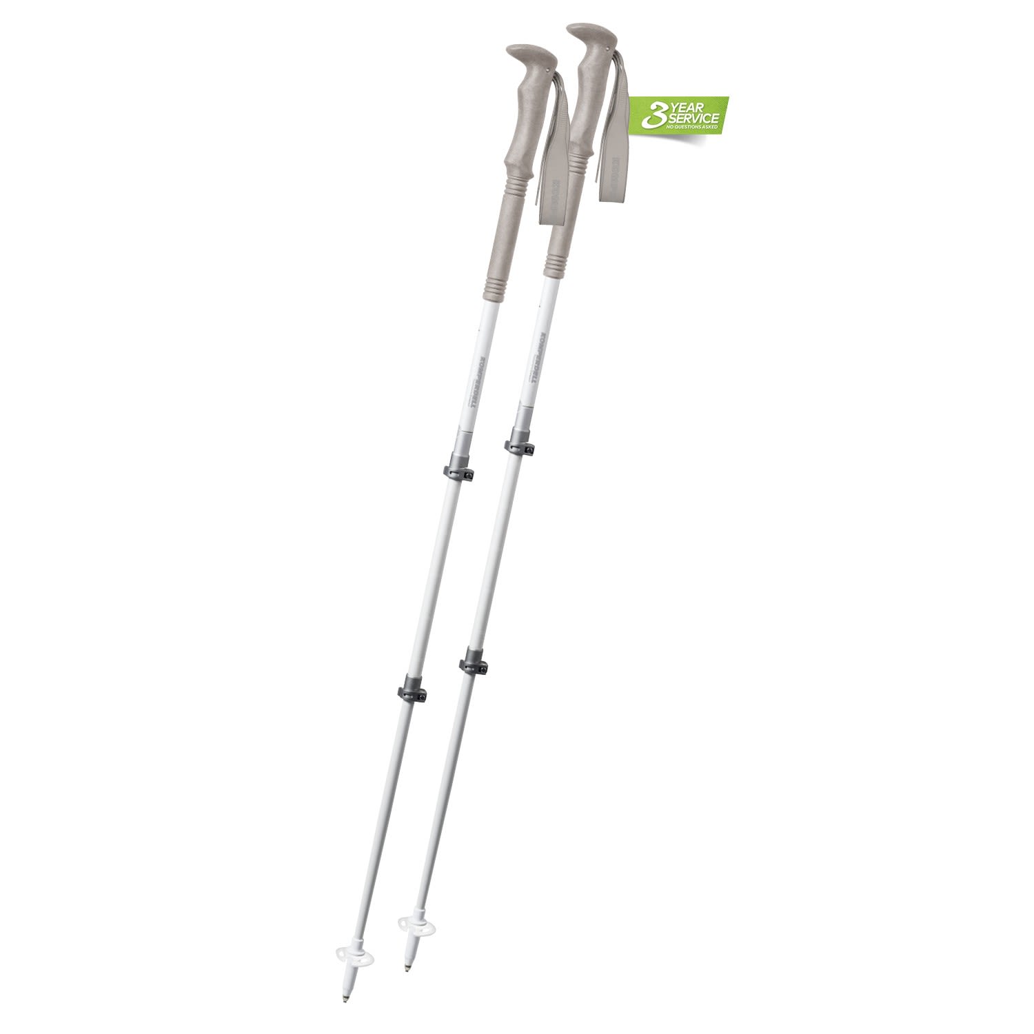 Komperdell Tramontana TI Weiss- Wander- und Trekkingstcke- Grsse 90 - 120 cm - Farbe White - Silver unter Komperdell