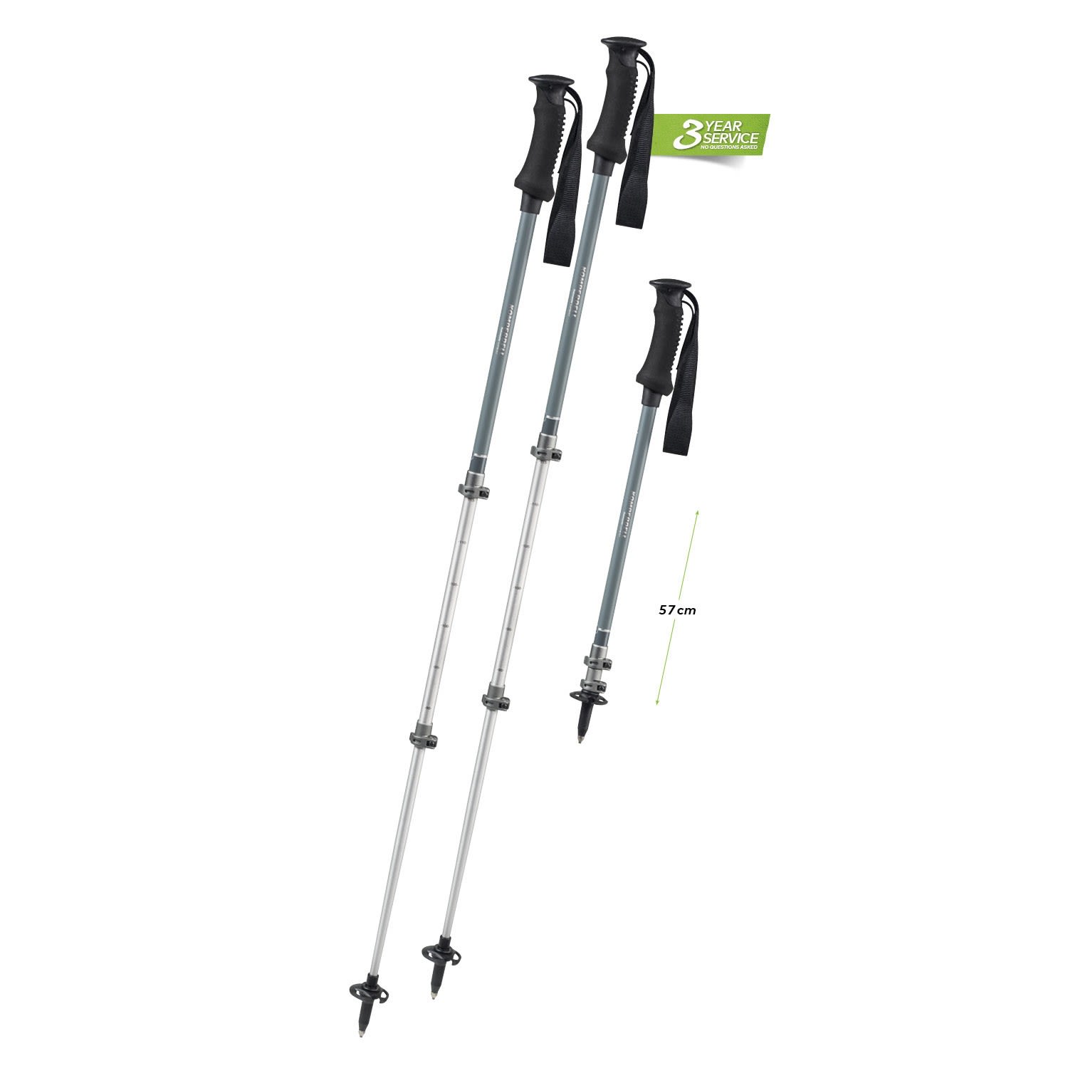 Komperdell Trekmaster Powerlock Compact Grau- Wander- und Trekkingstcke- Grsse 90 - 120 cm - Farbe Silver - Silver unter Komperdell