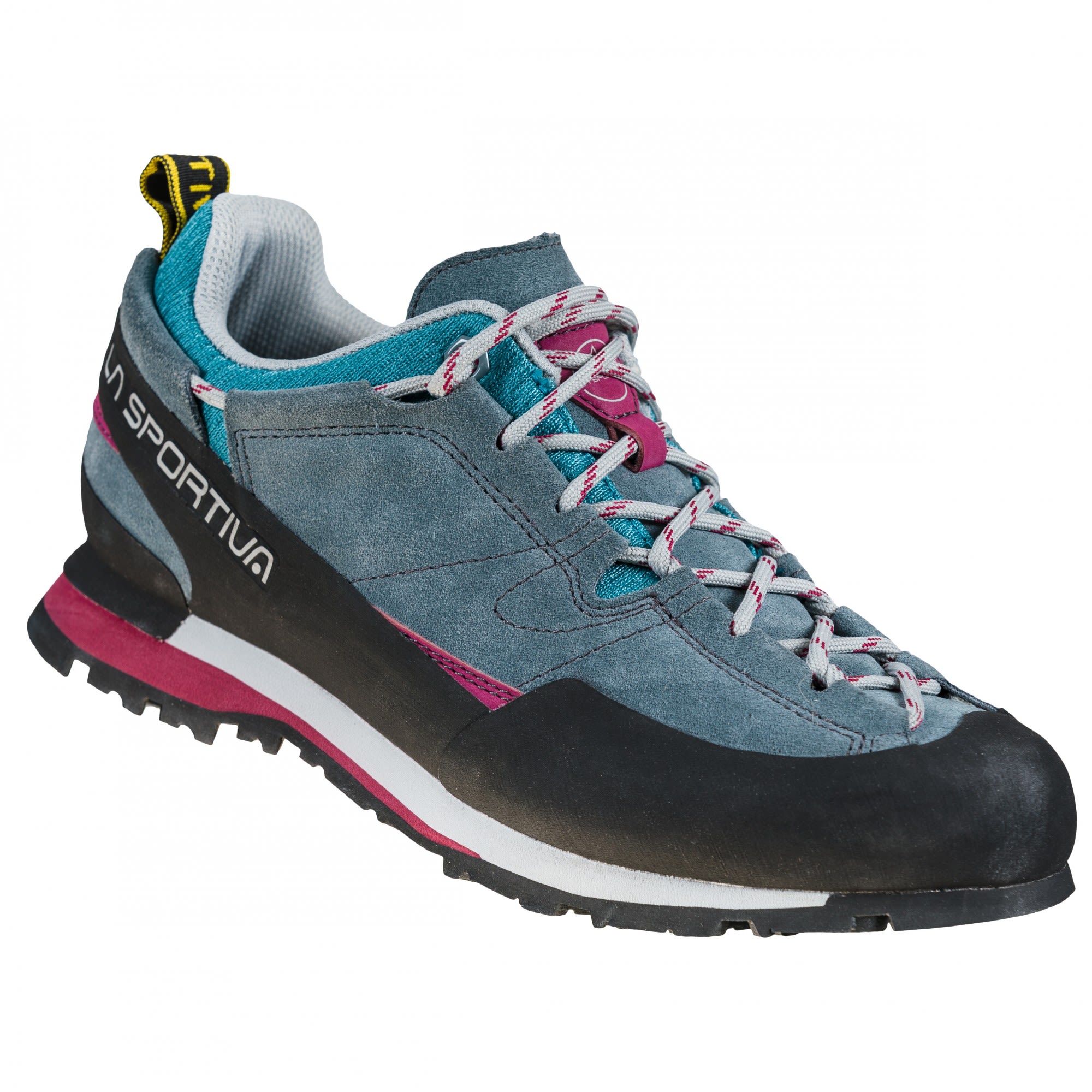 La Sportiva Boulder X Blau- Female Hiking- und Approach-Schuhe- Grsse EU 38-5 - Farbe Slate - Red Plum
