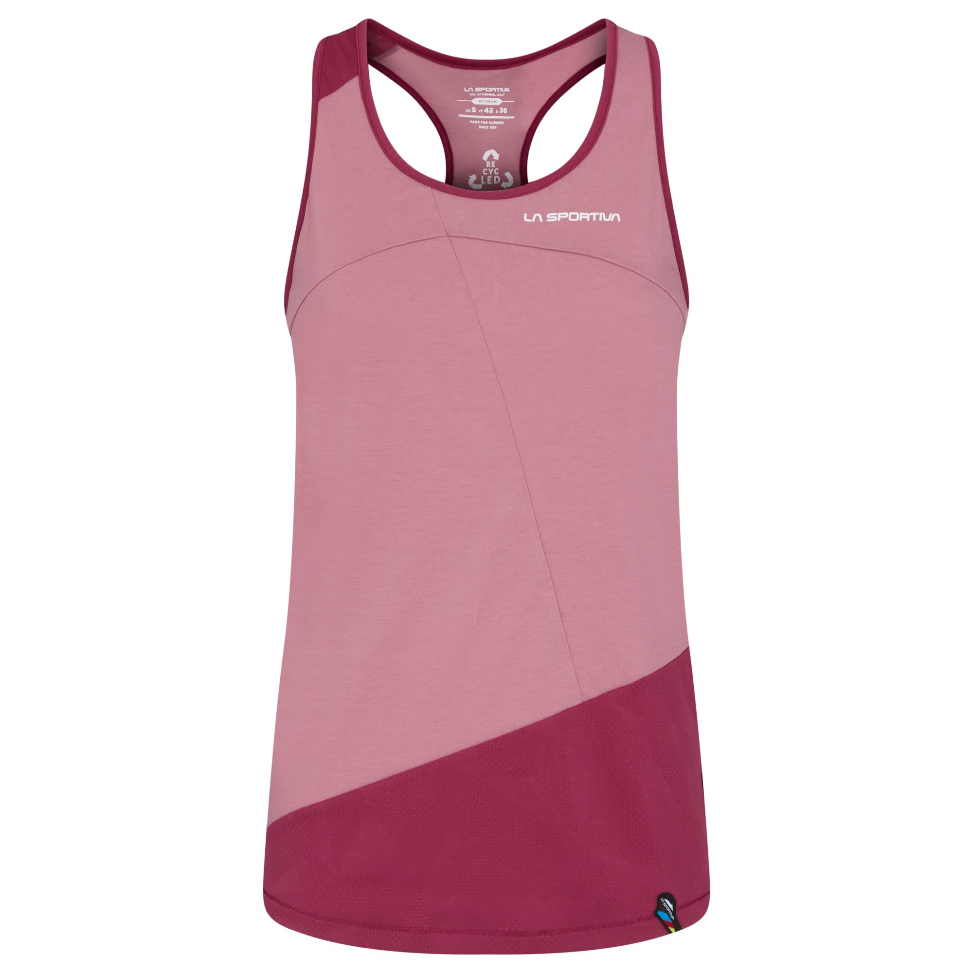 La Sportiva Charm Tank Rot- Female Tops - rmellose Shirts- Grsse XS - Farbe Blush - Red Plum