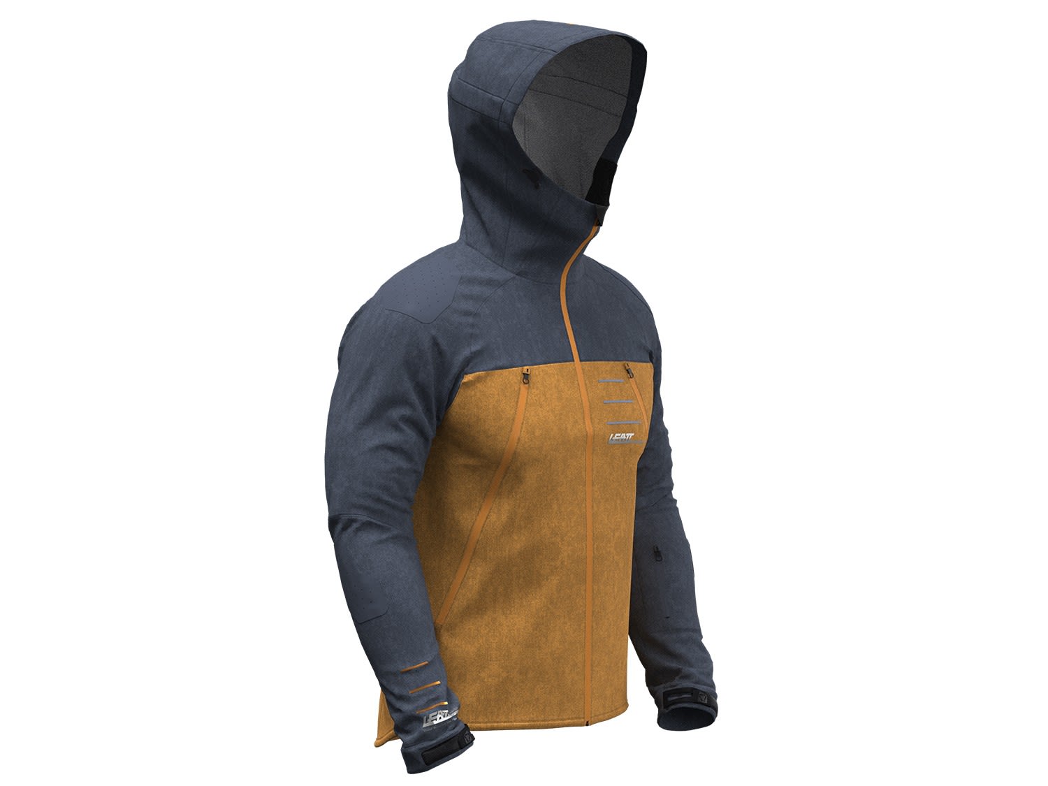 Leatt MTB All Mountain 5-0 Jacket Colorblock- Male Windbreaker- Grsse L - Farbe Rust