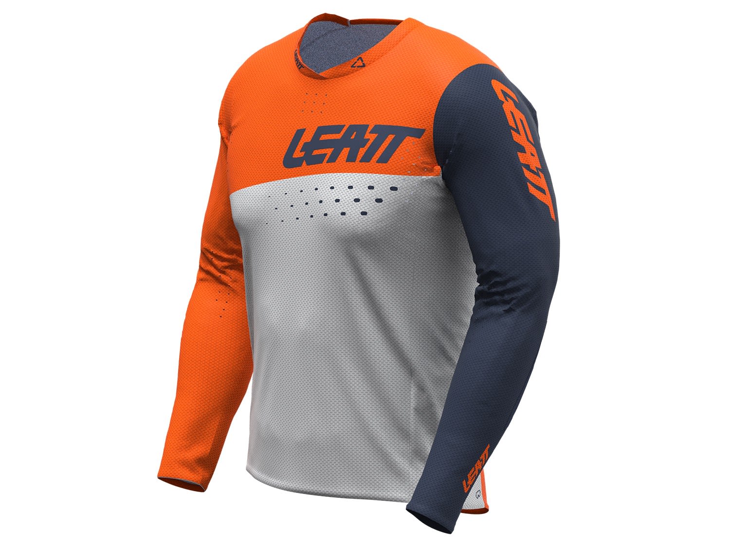 Leatt MTB Gravity 4-0 Junior Jersey Colorblock - Grau - Orange- Langarm-Shirts- Grsse S - Farbe Onyx