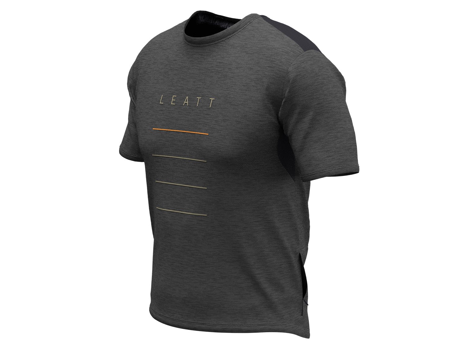 Leatt MTB Trail 1-0 Jersey Grau- Male Kurzarm-Shirts- Grsse S - Farbe Black