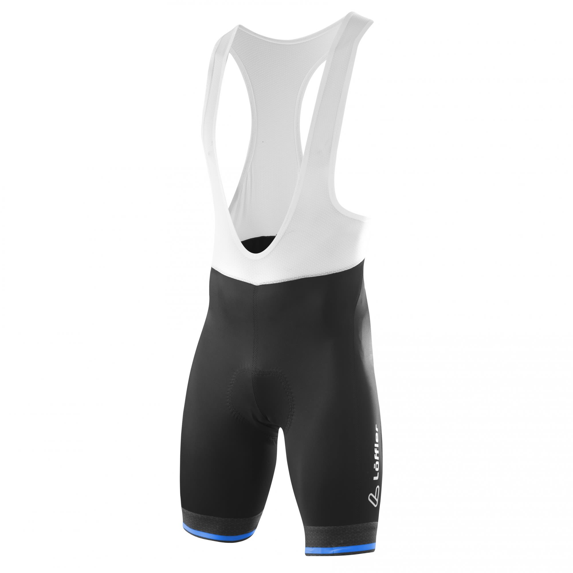 Lffler Bike Bib Shorts Hotbond Schwarz- Male Leggings und Tights- Grsse 52 - Farbe Black - Brilliant Blue