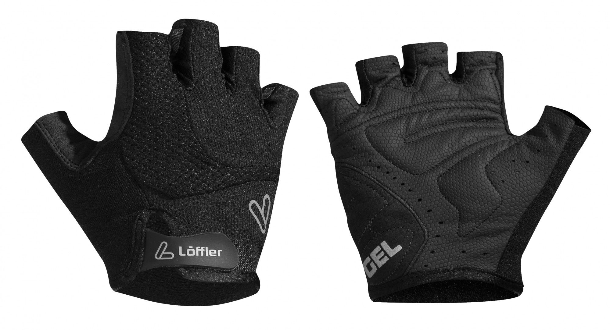Lffler Bike-Handschuh GEL Schwarz- Fingerhandschuhe- Grsse 7-0 - 7-5 - Farbe Schwarz
