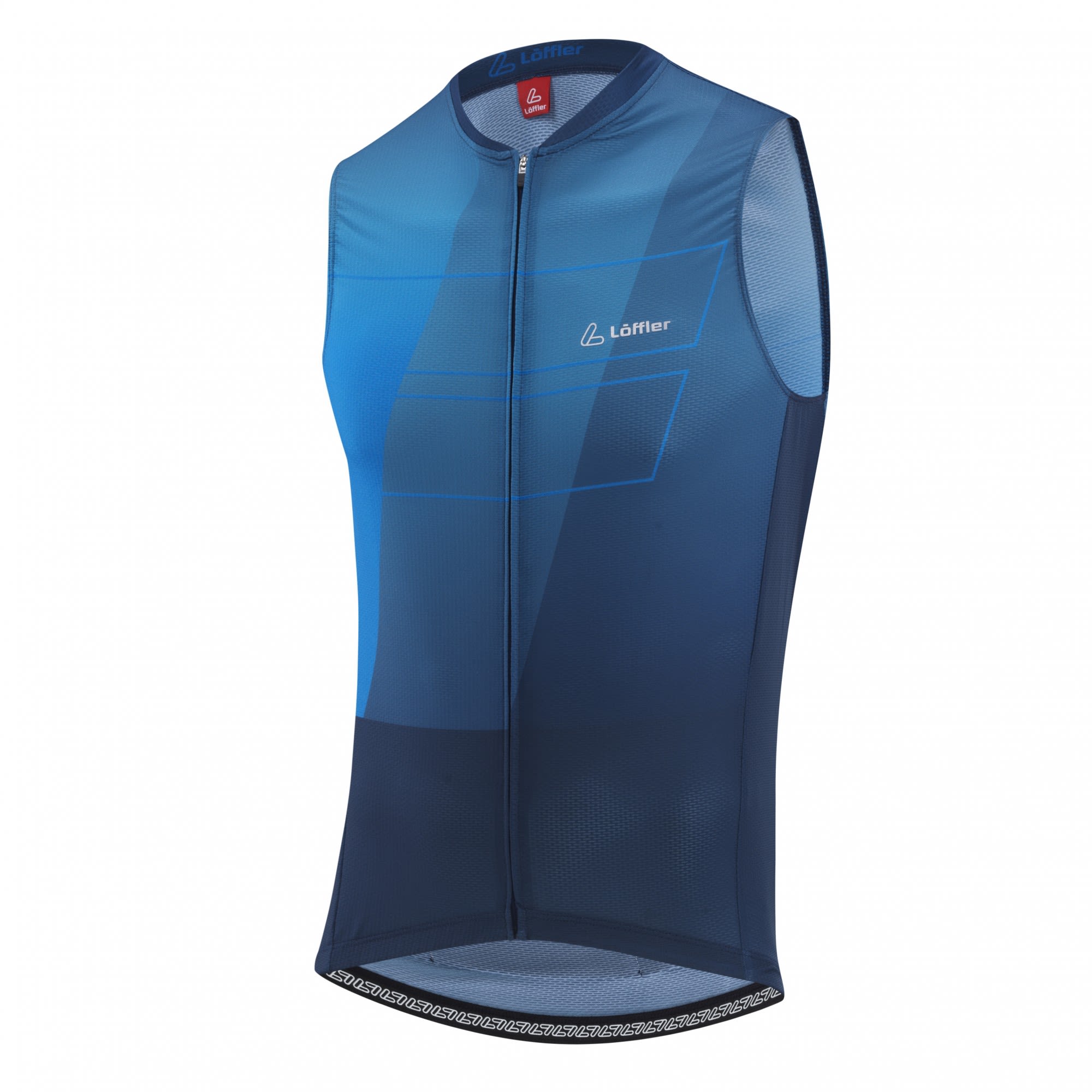 Lffler Bike Sleeveless Jersey Full-Zip Vent Blau- Male T-Shirts- Grsse 48 - Farbe Indigo