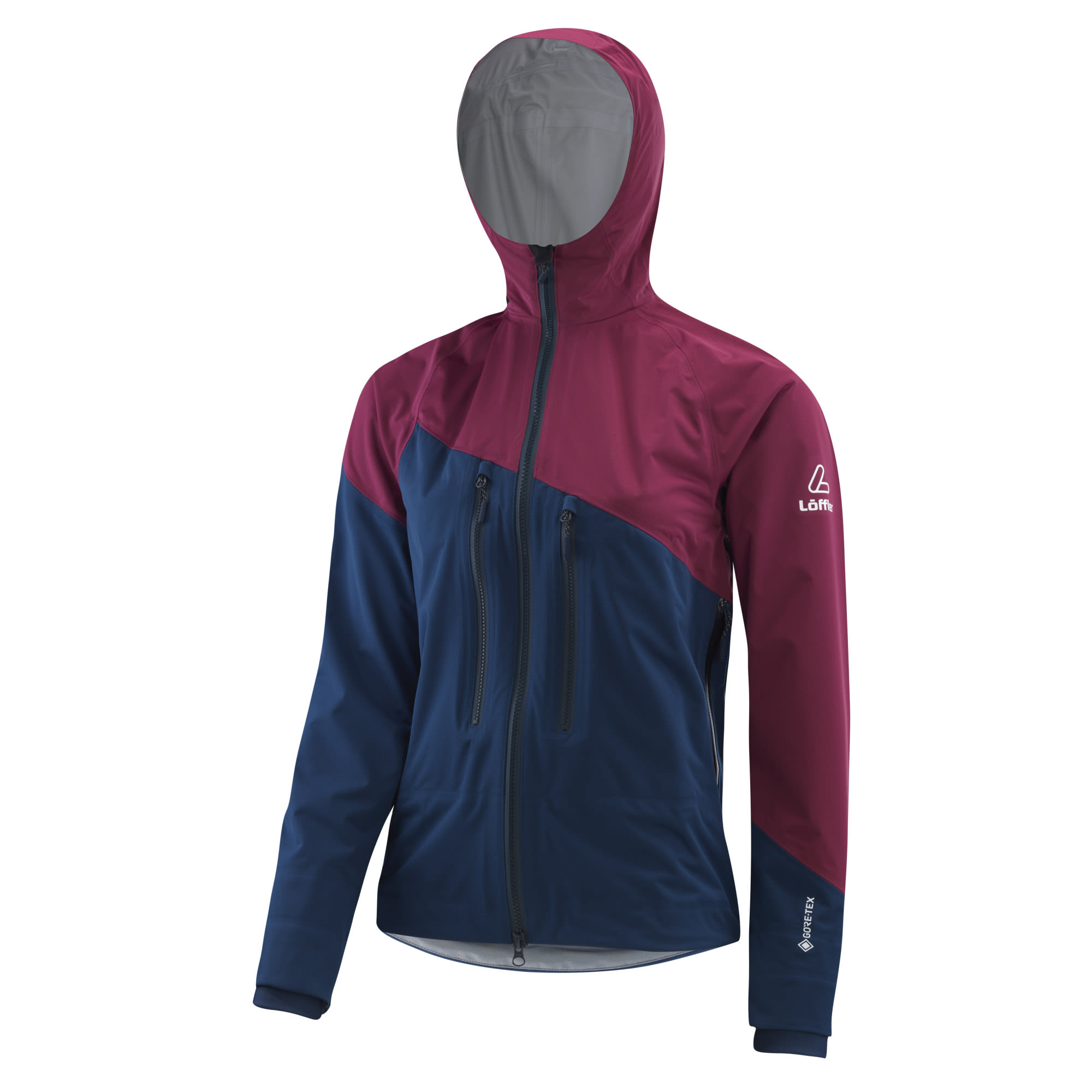 Lffler Hooded Jacket Gtx(R)(R) Active Lila- Female Gore-Tex(R) Ponchos und Capes- Grsse 36 - Farbe Burgund