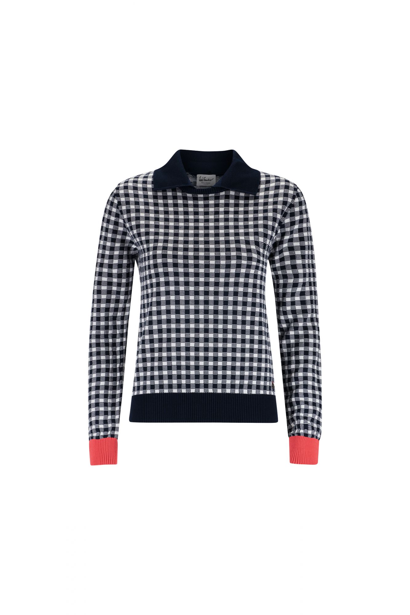 Luis Trenker Willow Kariert - Blau - Weiss- Female Sweaters und Hoodies- Grsse XL - Farbe Dunkelblau - Weiss