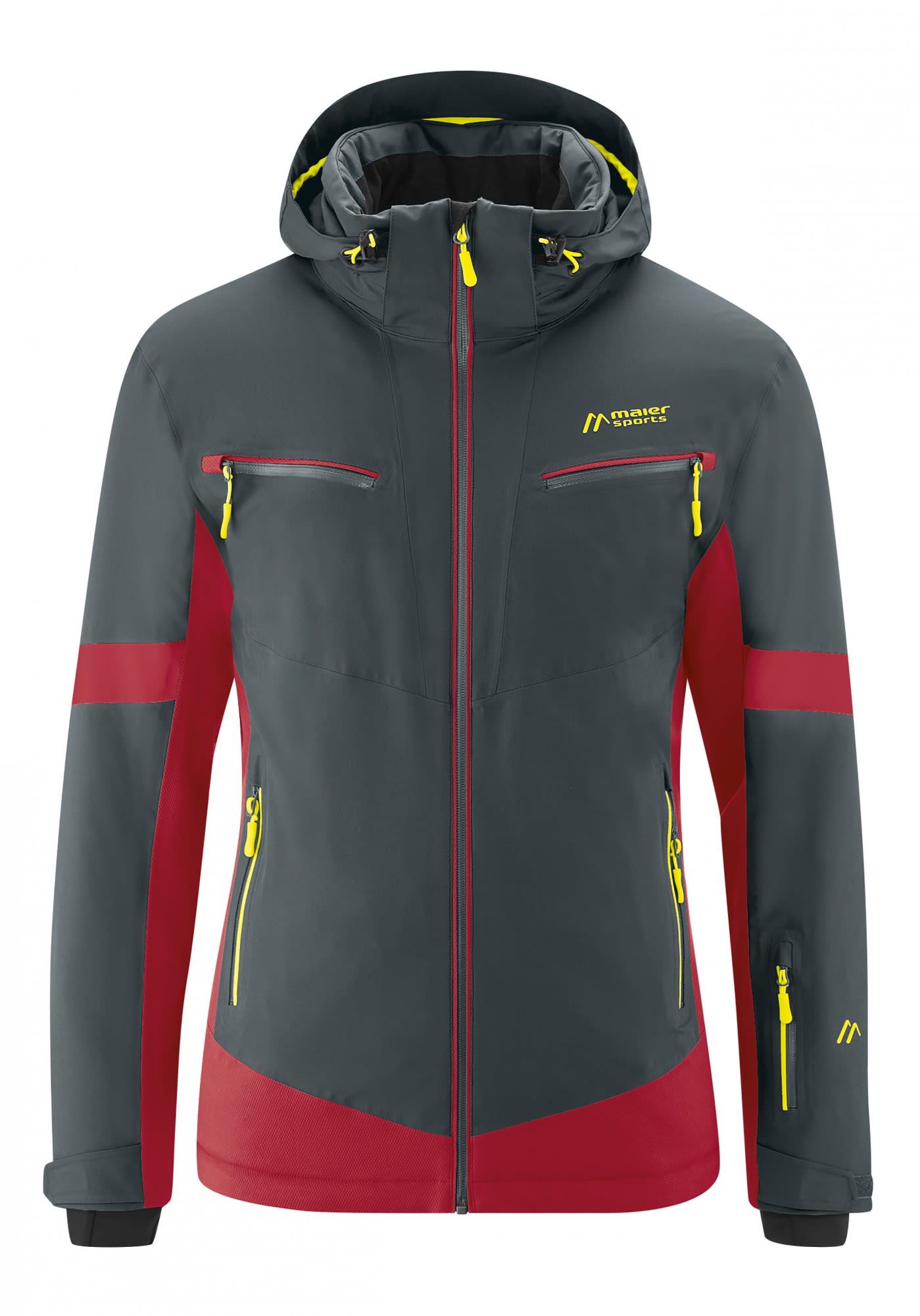 Maier Sports Fast Motion Colorblock - Grau- Male Anoraks- Grsse 48 - Farbe Graphite - Chilli