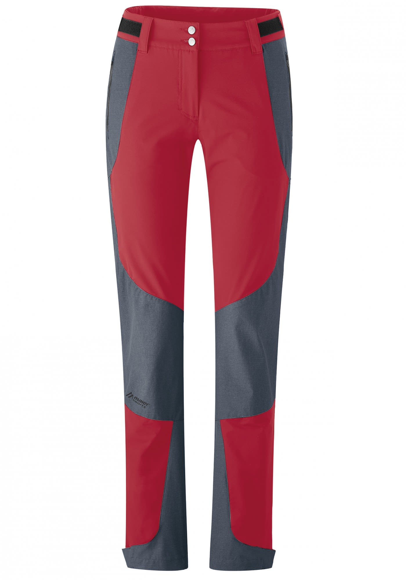 Maier Sports Kerid Mix Colorblock - Rot- Female Lange Hosen- Grsse 38 - Farbe Chili Pepper - Ombre Blue