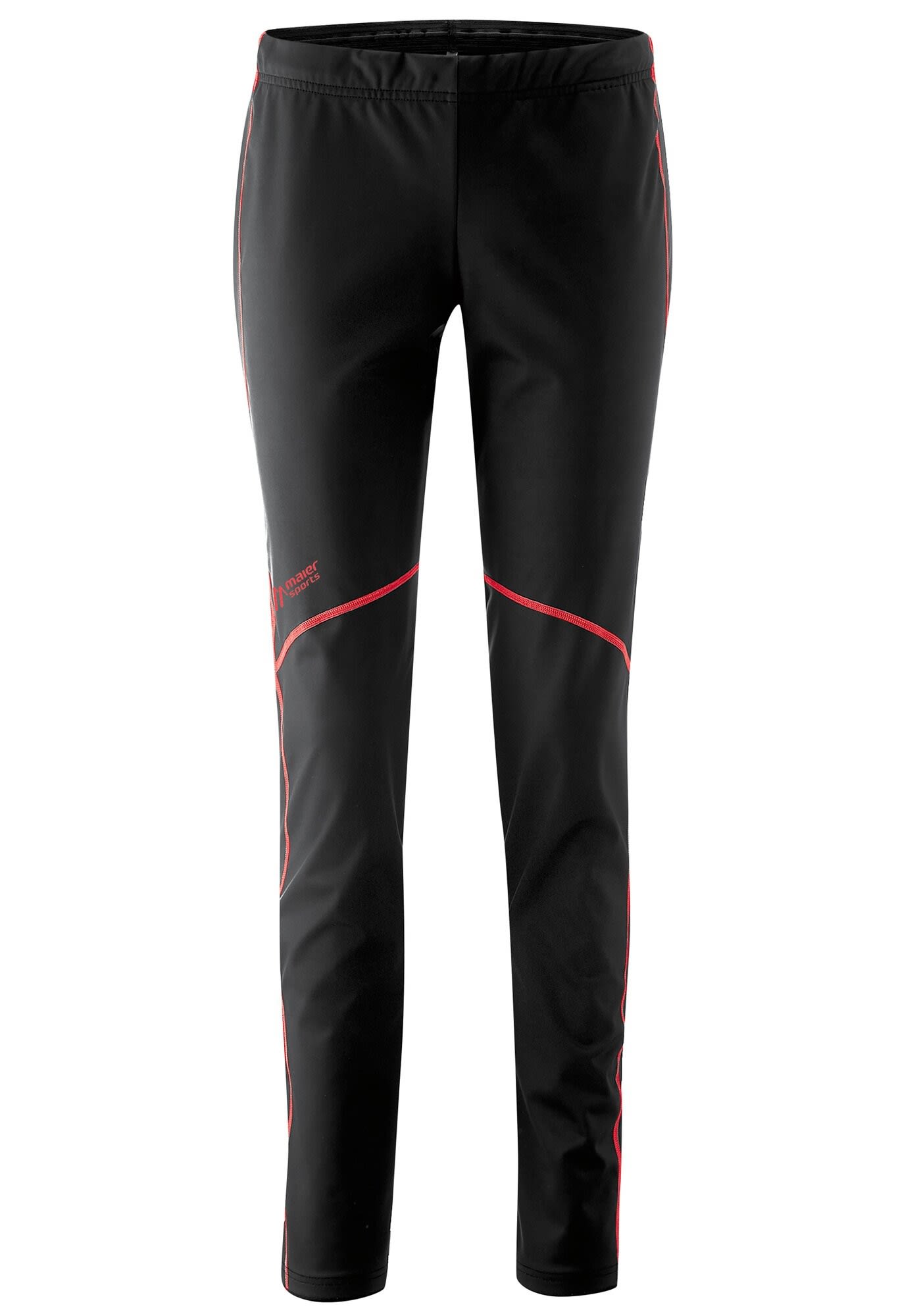 Maier Sports Telfs CC Tight Schwarz- Female Softshellhosen- Grsse 44 - Farbe Black - Hot Coral