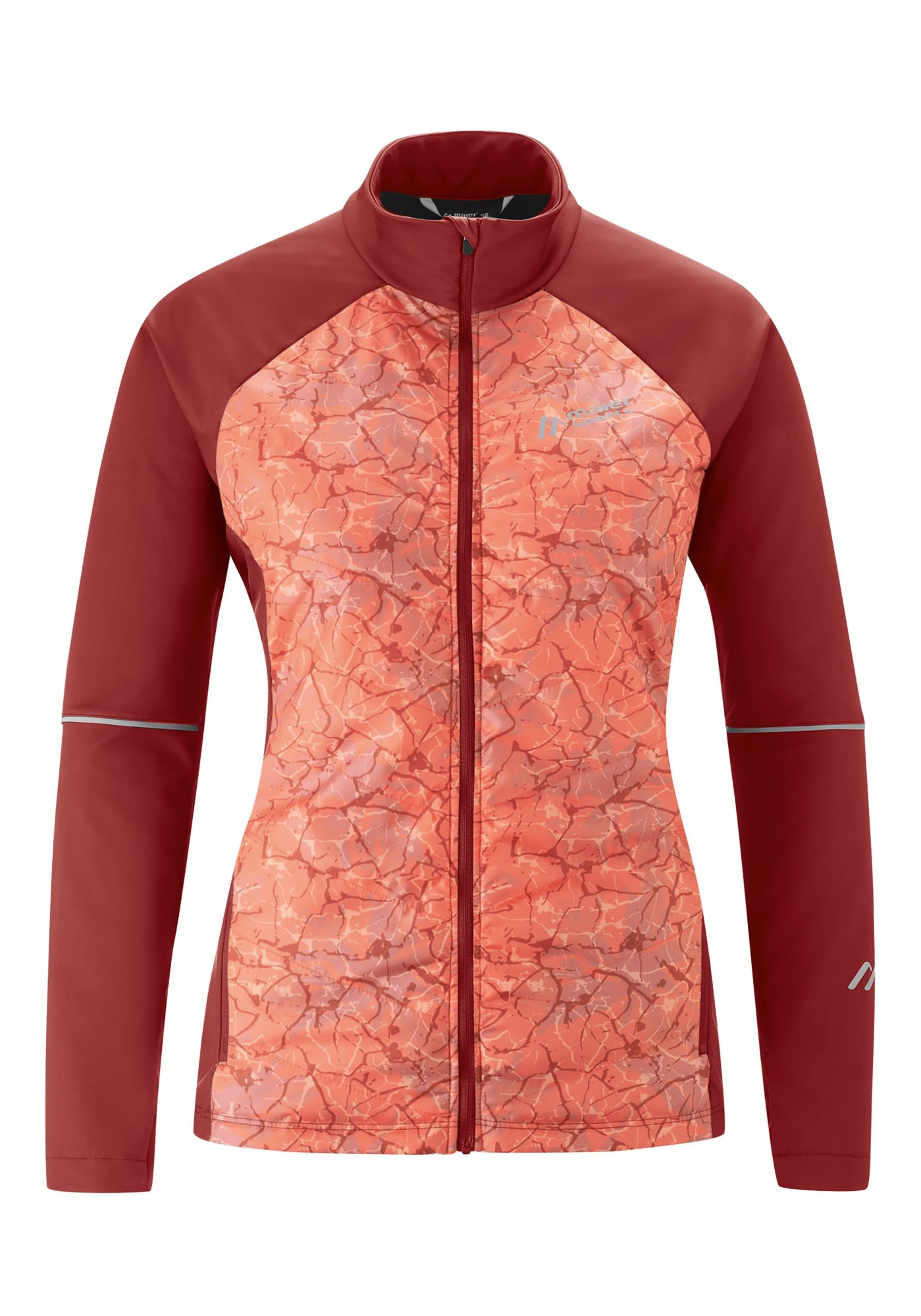 Maier Sports Telfs Jacket 2-0 Colorblock - Rot- Female Ponchos und Capes- Grsse 36 - Farbe Sun-dried Tomato