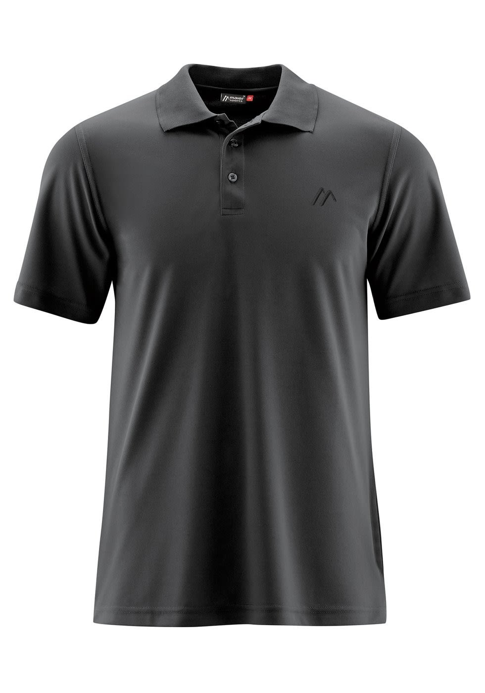 Maier Sports Ulrich Schwarz- Male Polo Shirts- Grsse M - Farbe Black